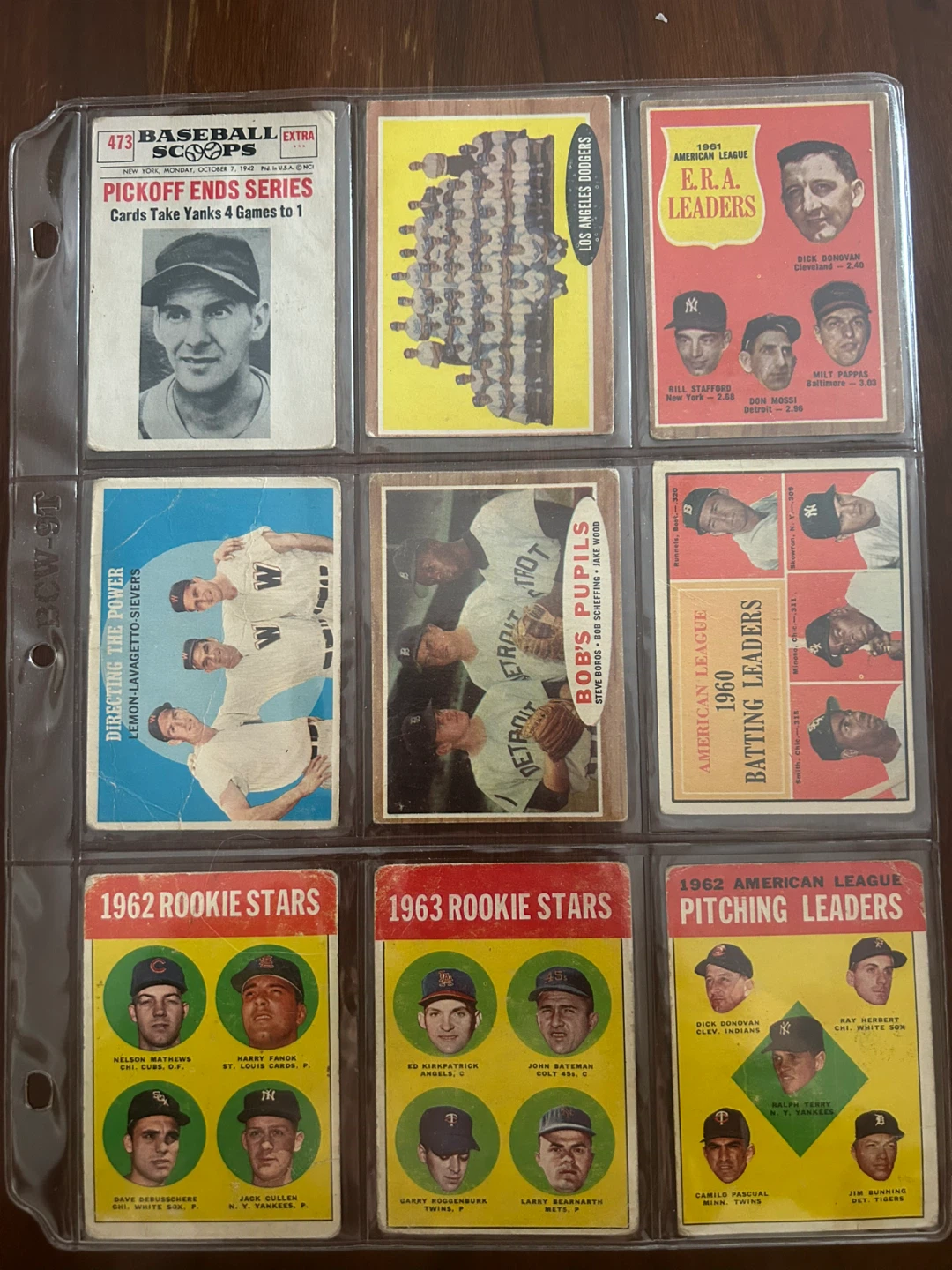 1950/1960 Vintage Baseball Cards Collection