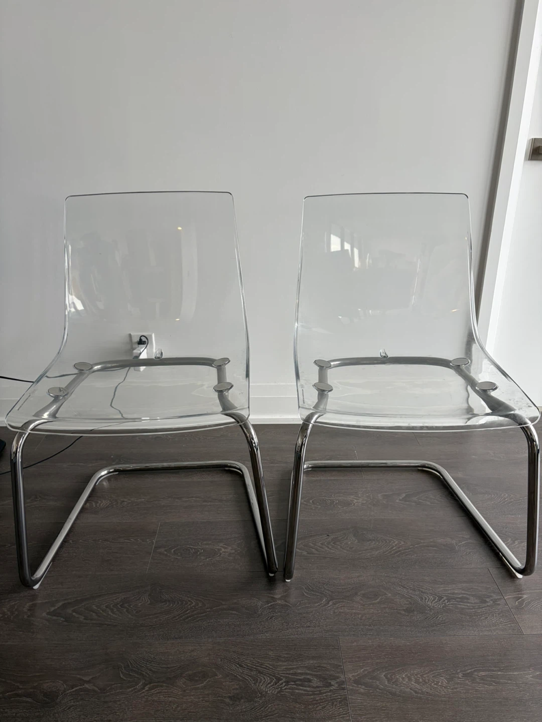 Clear Acrylic Cantilever Chairs - Set of 2 - photo 3