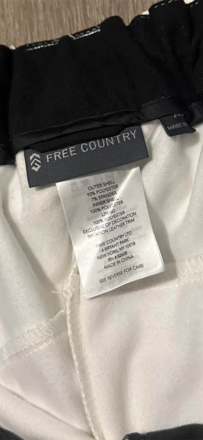 Free Country Women's White & Black Ski Pants Size Medium - photo 2