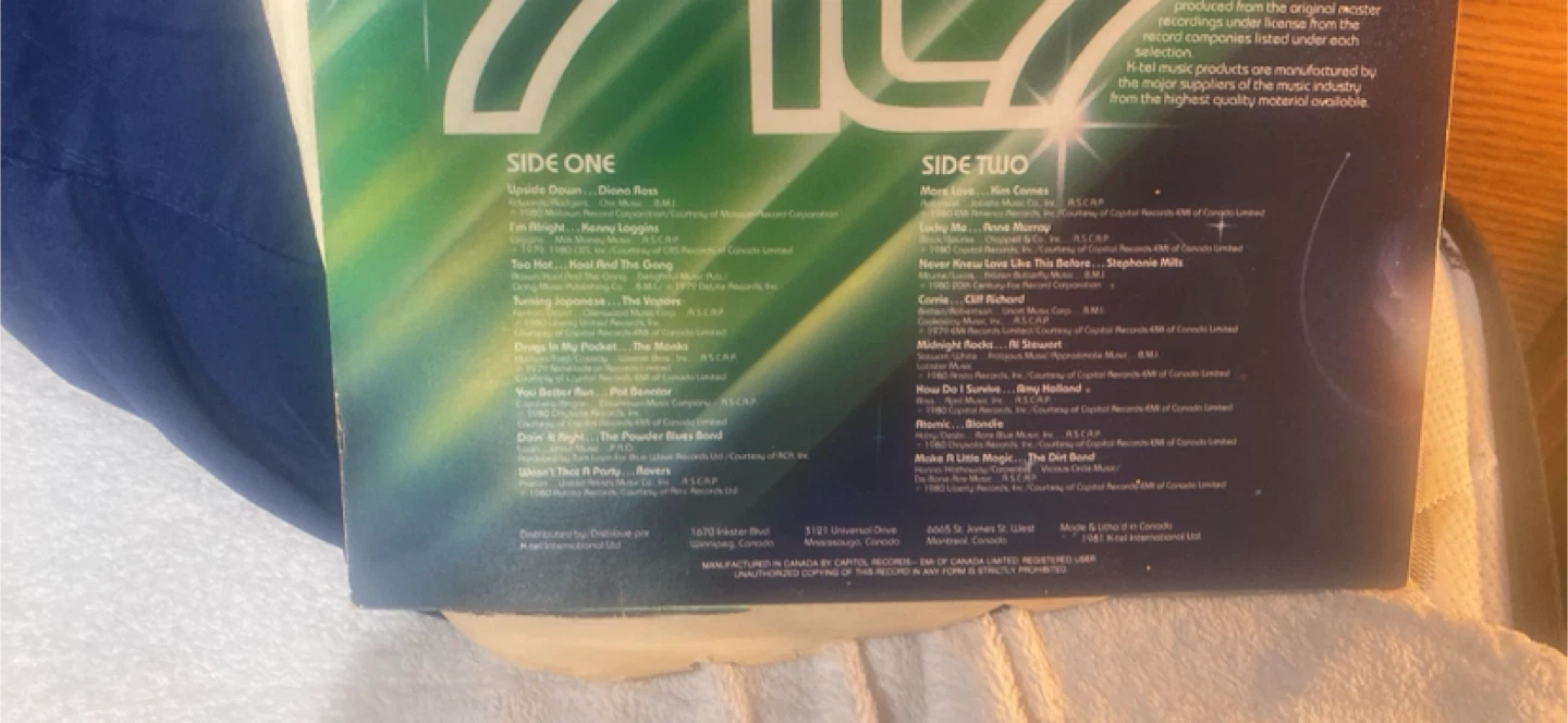 Full Tilt "Today's Top Sounds Moving" Vinyl Record
