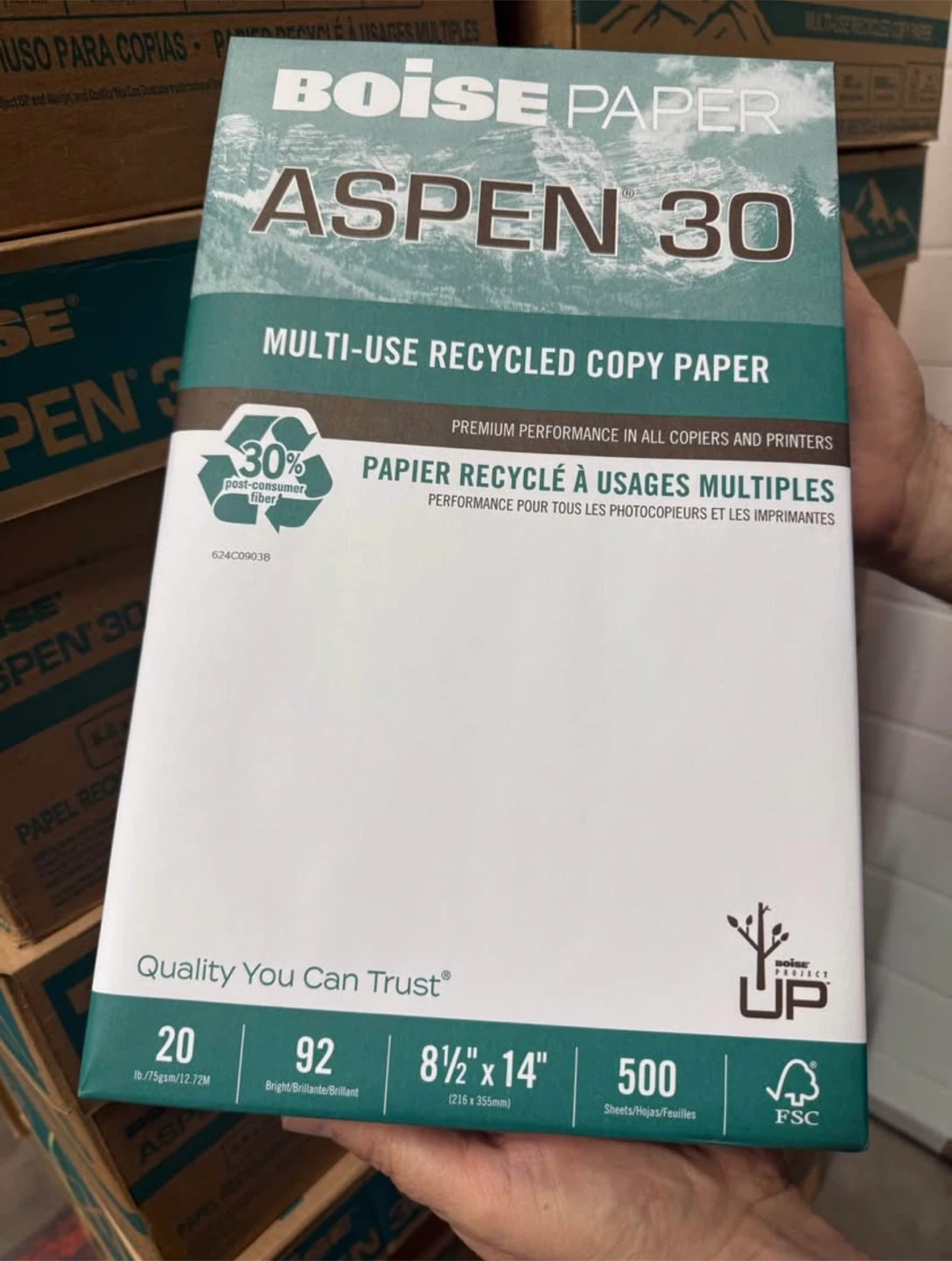 8.5 x 14 Legal Size Copy Printer Paper - 20 lb white NEW