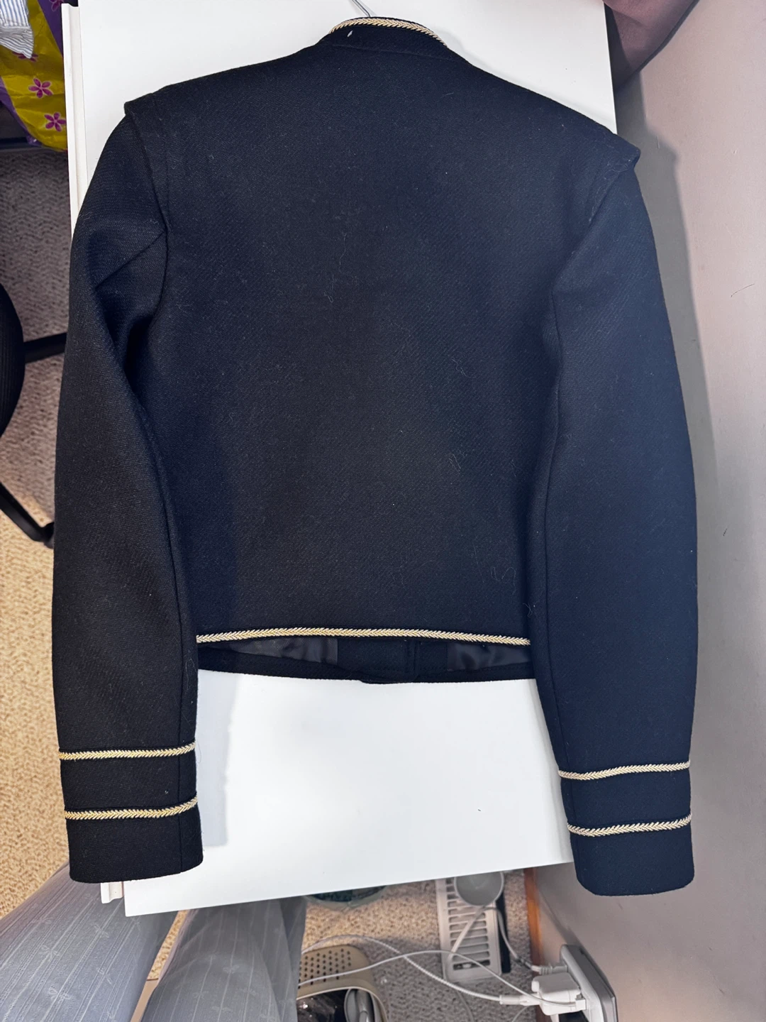 ZARA Black Cropped Jacket with Gold Trim - photo 2