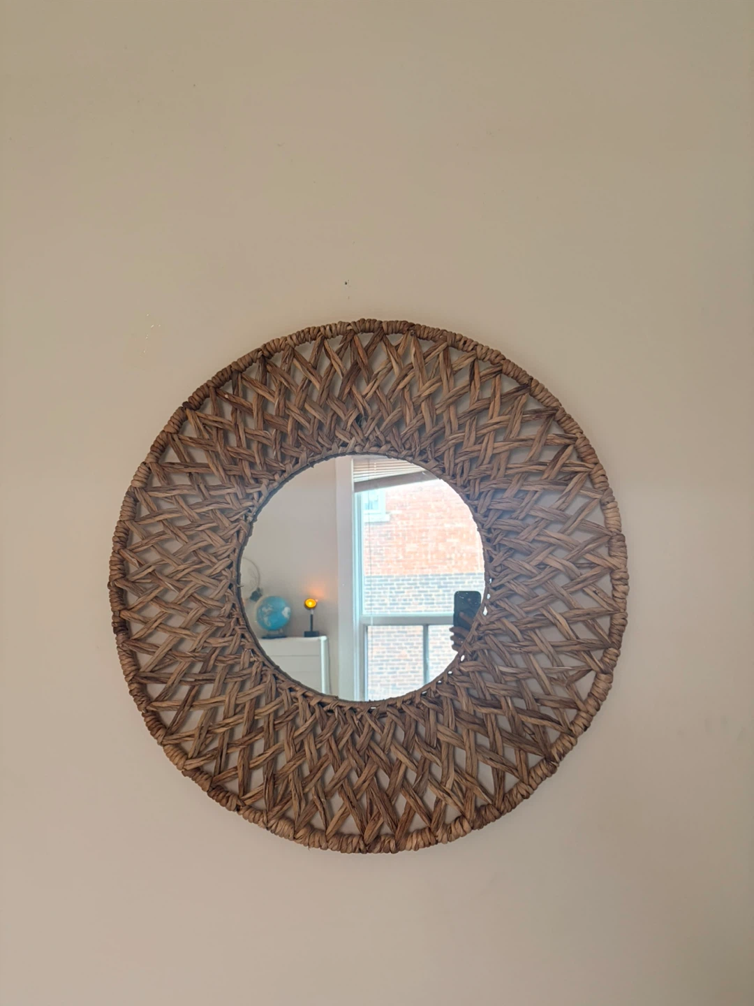 Round Woven Wall Mirror