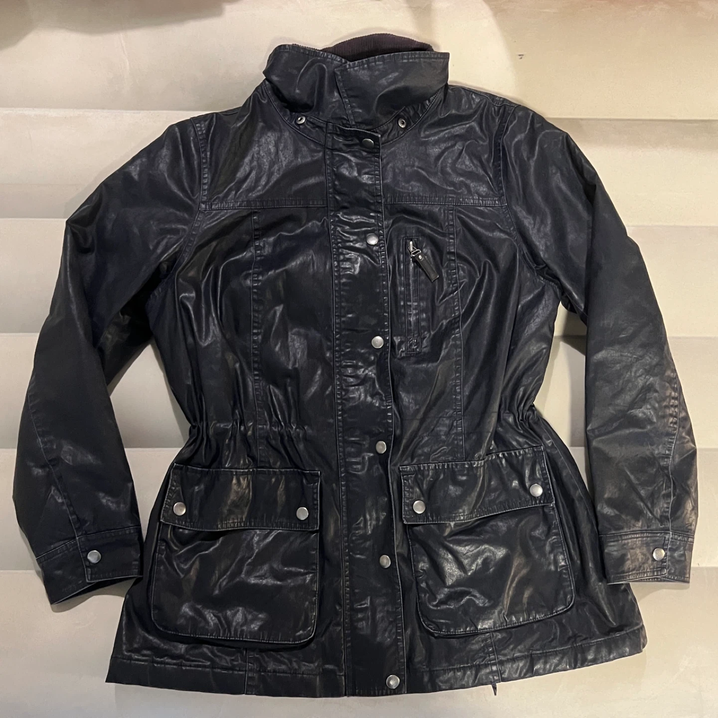 Black Waxed leather Jacket