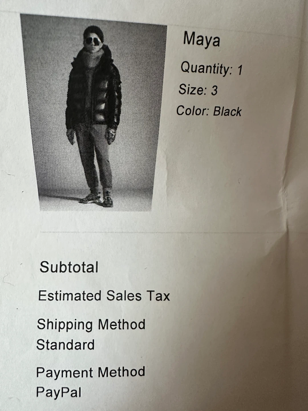 Auth Moncler Maya Hooded Short Down Jacket - Black, Size 3 - photo 2