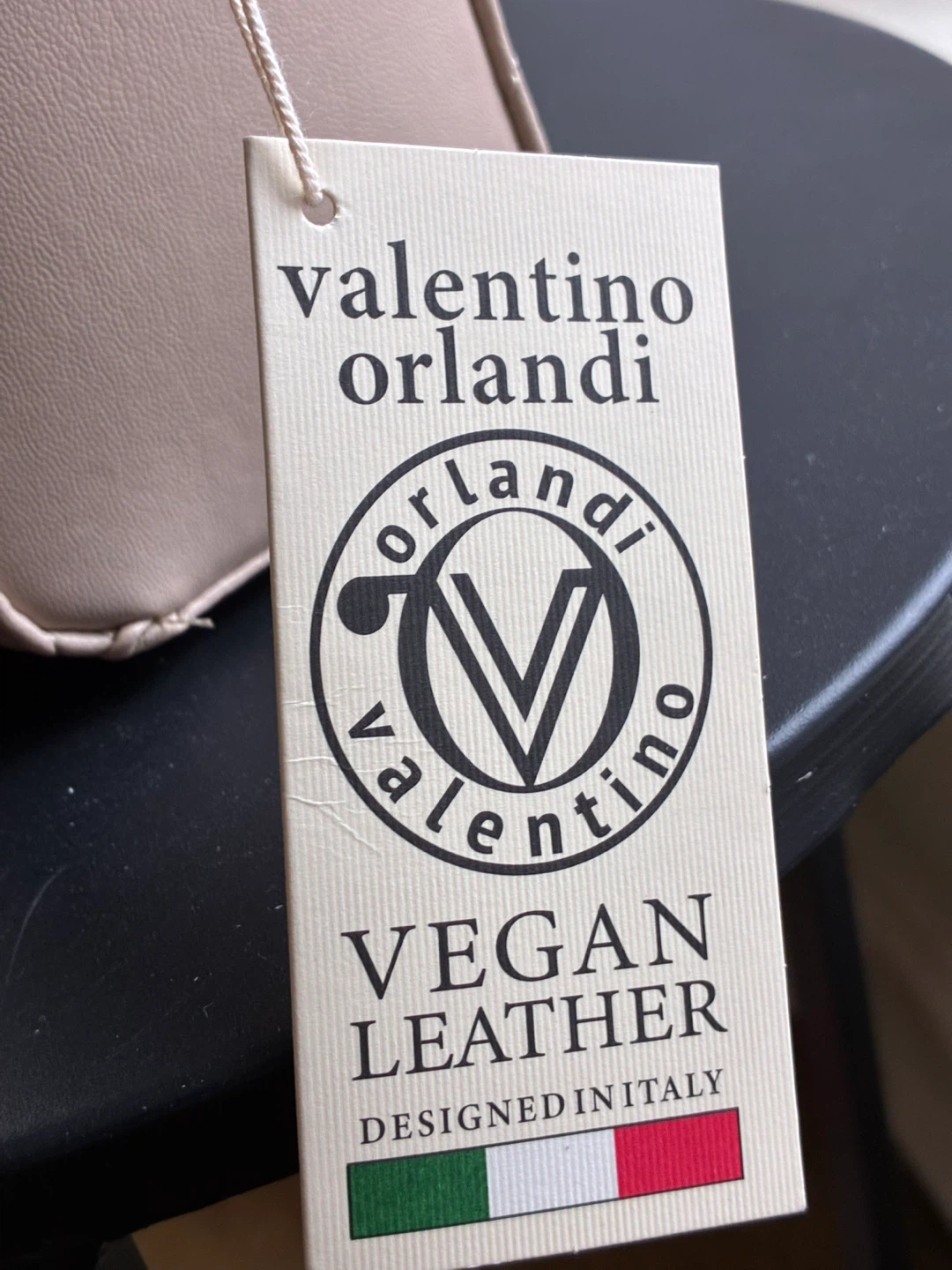 Valentino Orlandi Light Taupe Vegan Leather Satchel Handbag - photo 4