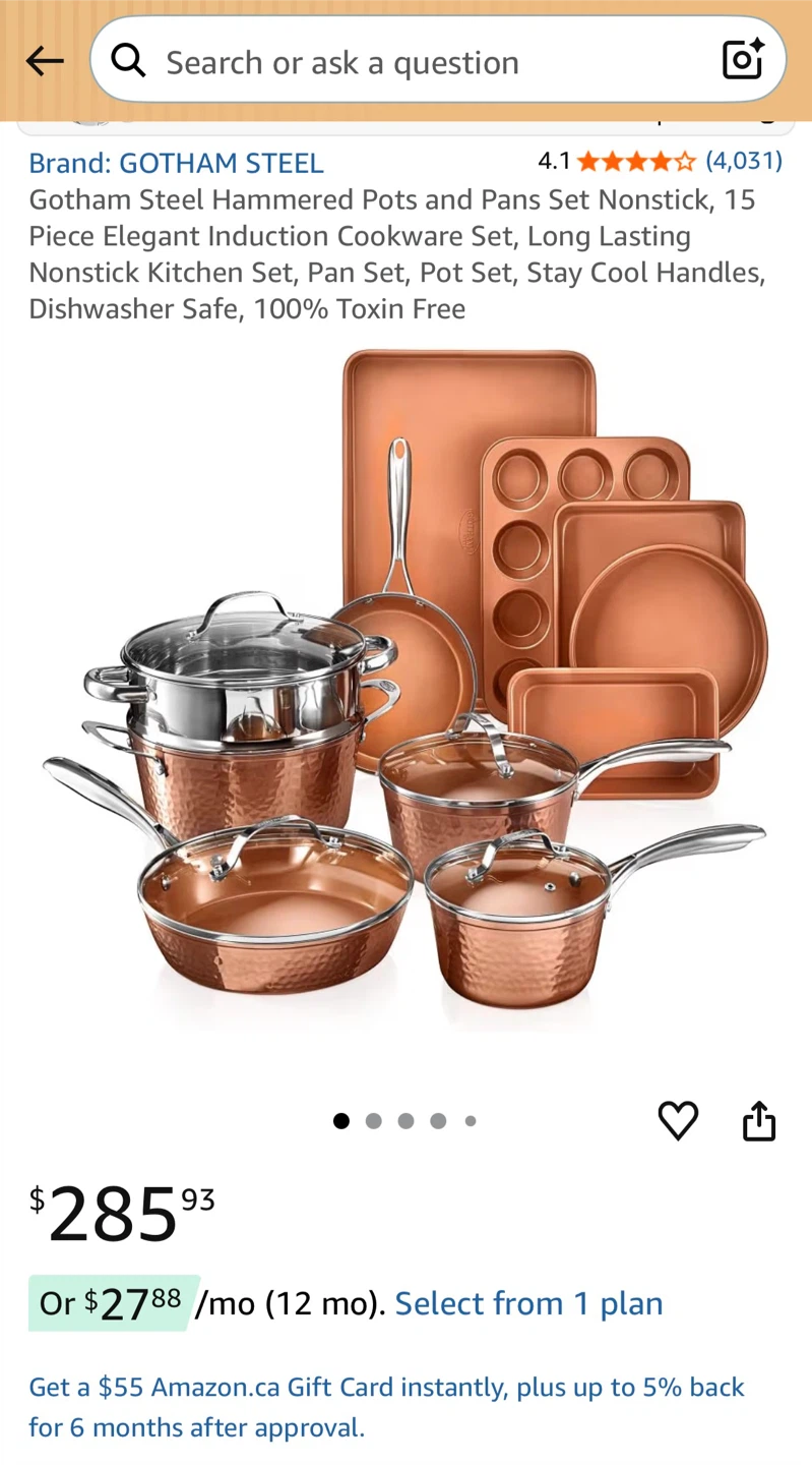 Brand New! Gotham Steel 15 Piece Cookware & Bakeware Set - photo 2