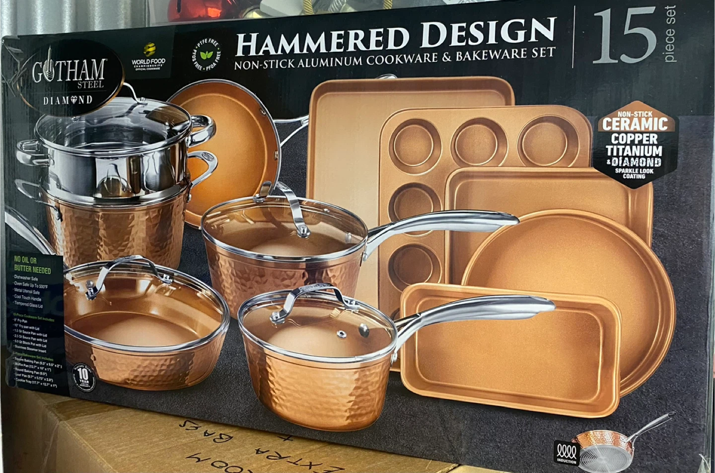 Brand New! Gotham Steel 15 Piece Cookware & Bakeware Set