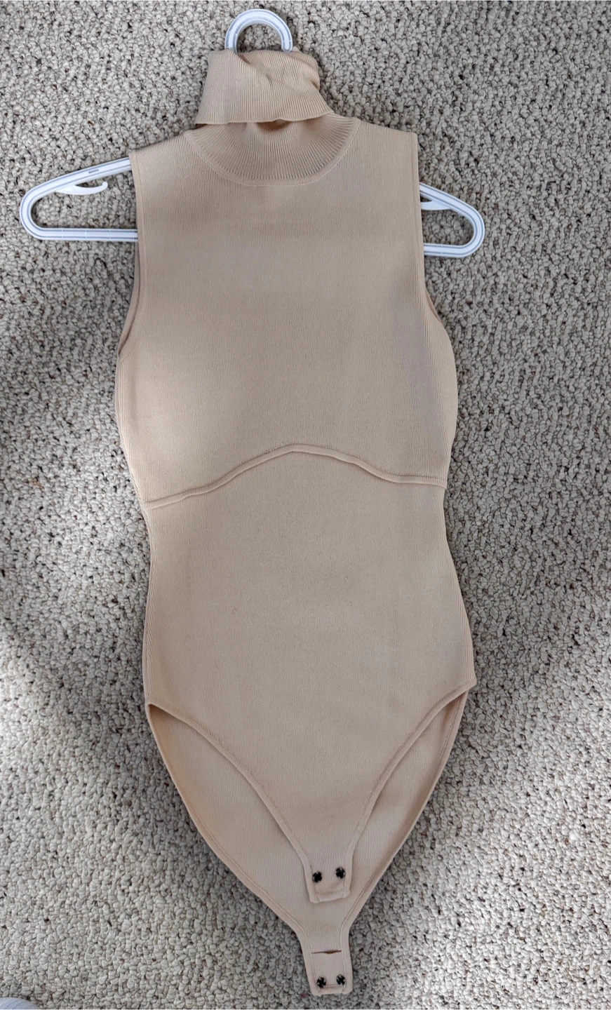Aritzia Sleeveless Turtleneck Bodysuit - Beige