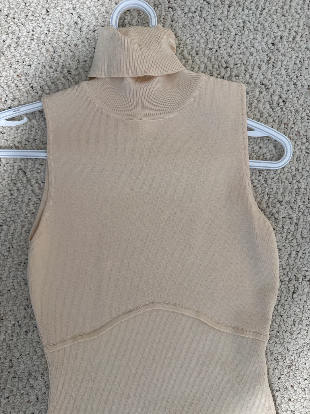 Aritzia Sleeveless Turtleneck Bodysuit - Beige - photo 2