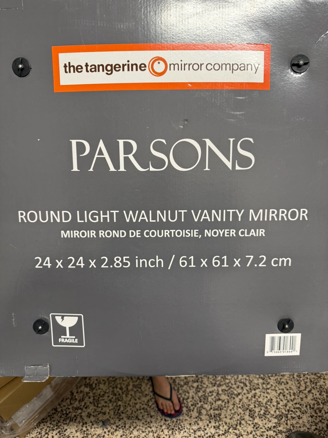 Asymmetrical round mirror - photo 3