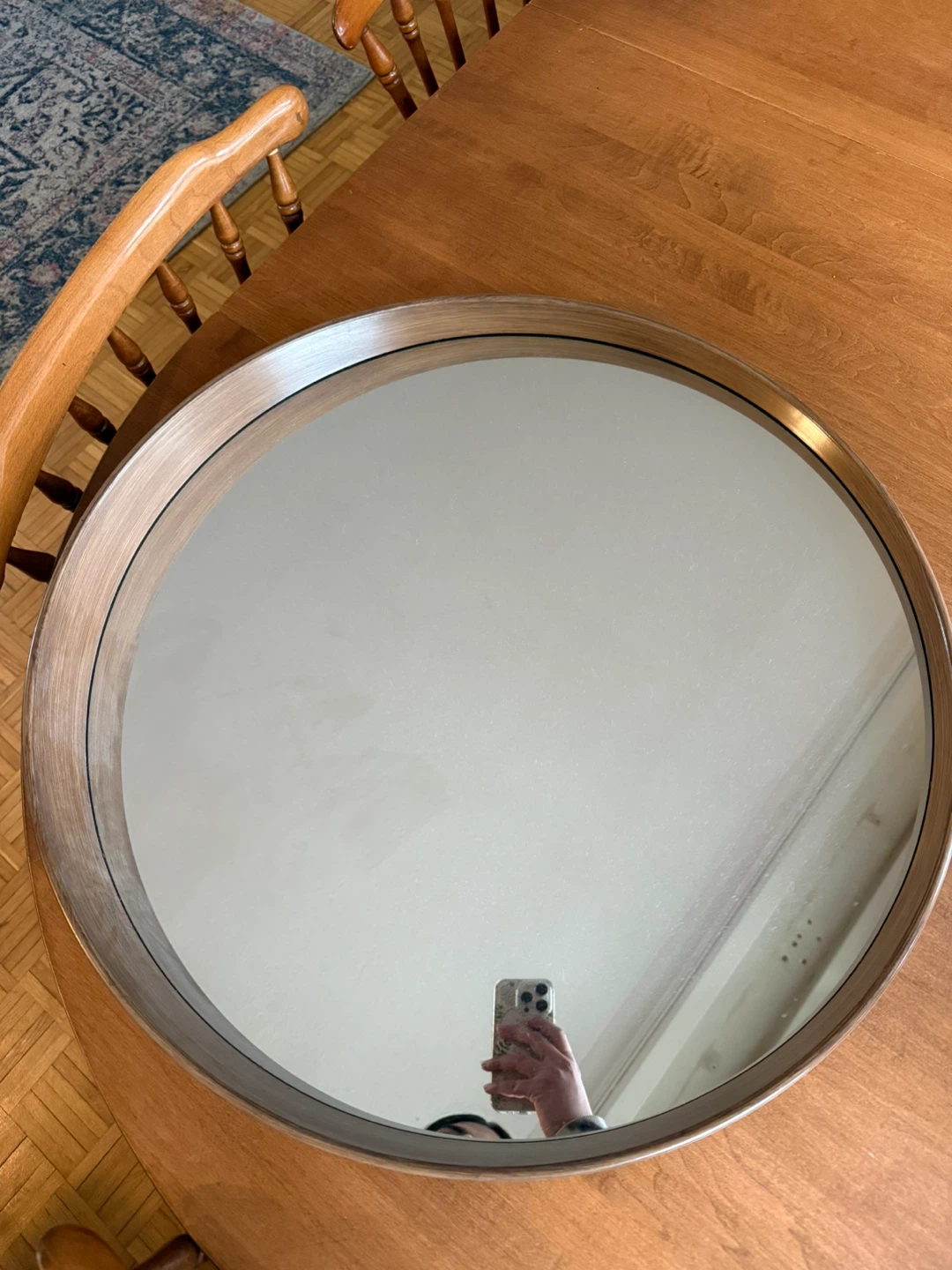 Asymmetrical round mirror - photo 2