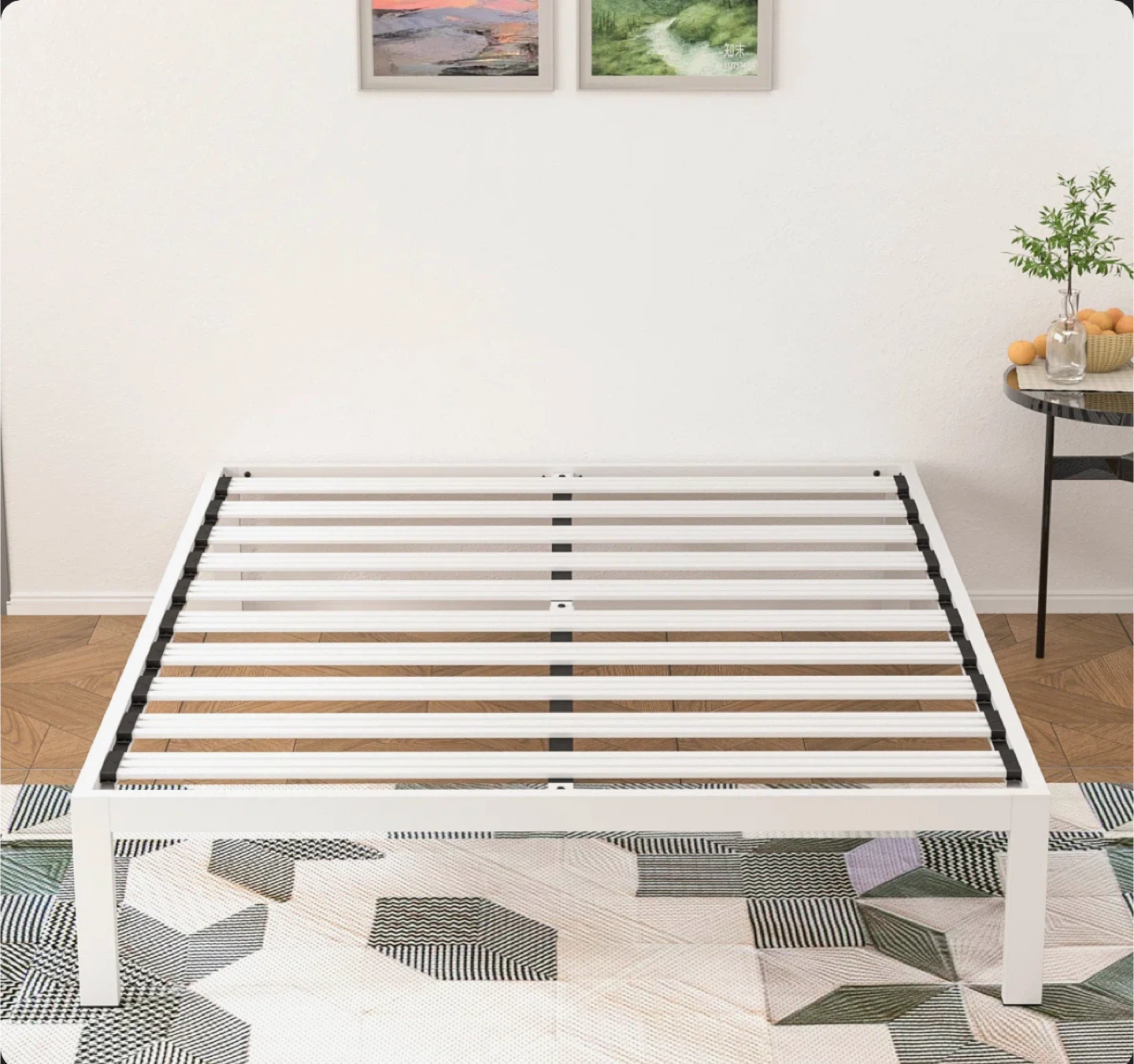 White Metal Bed Frame - photo 2