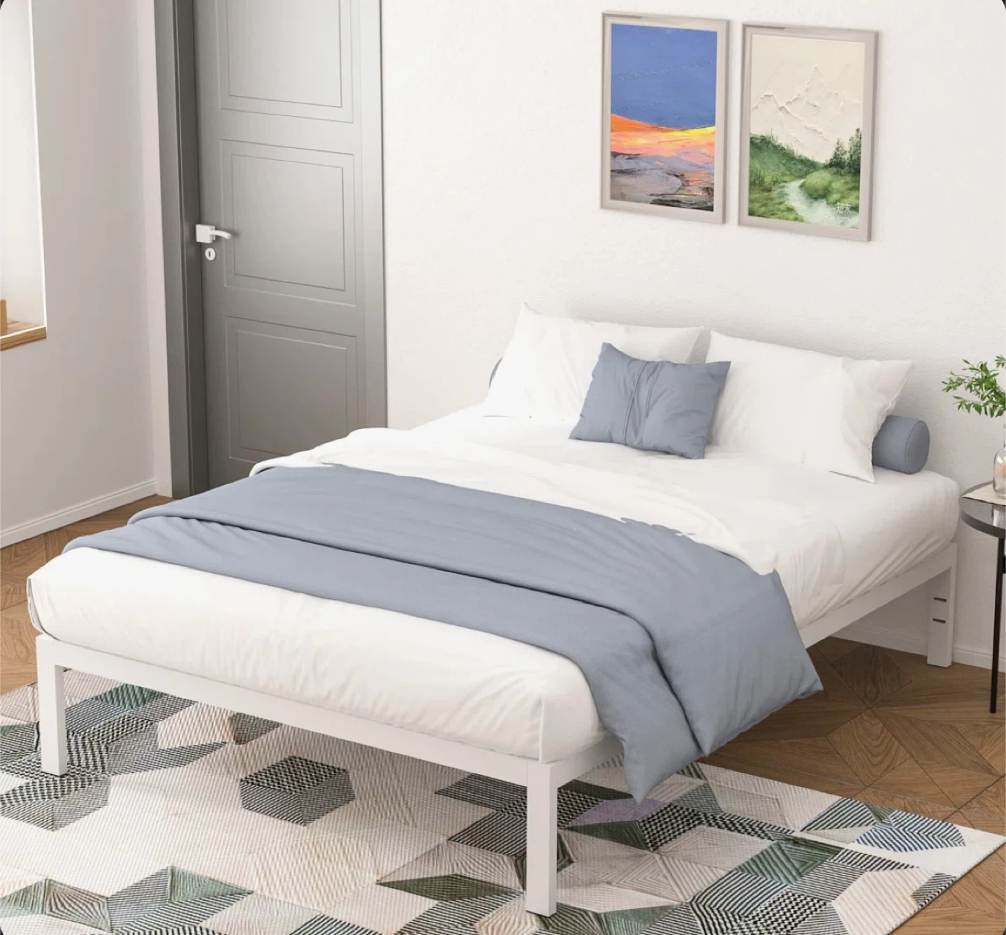 White Metal Bed Frame