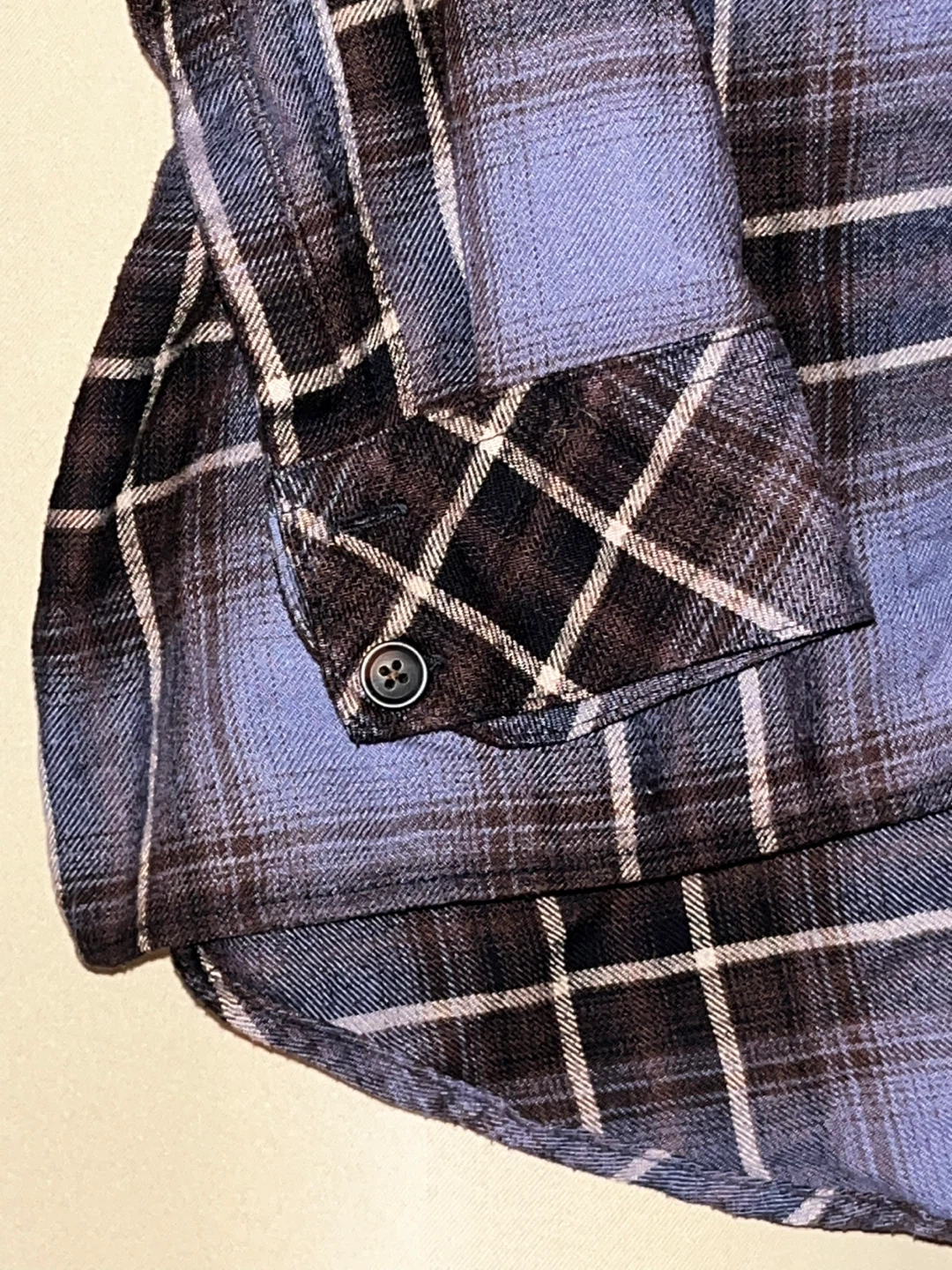 BDG Plaid Button-Up Shirt - Blue/Black - XS/TP - photo 5