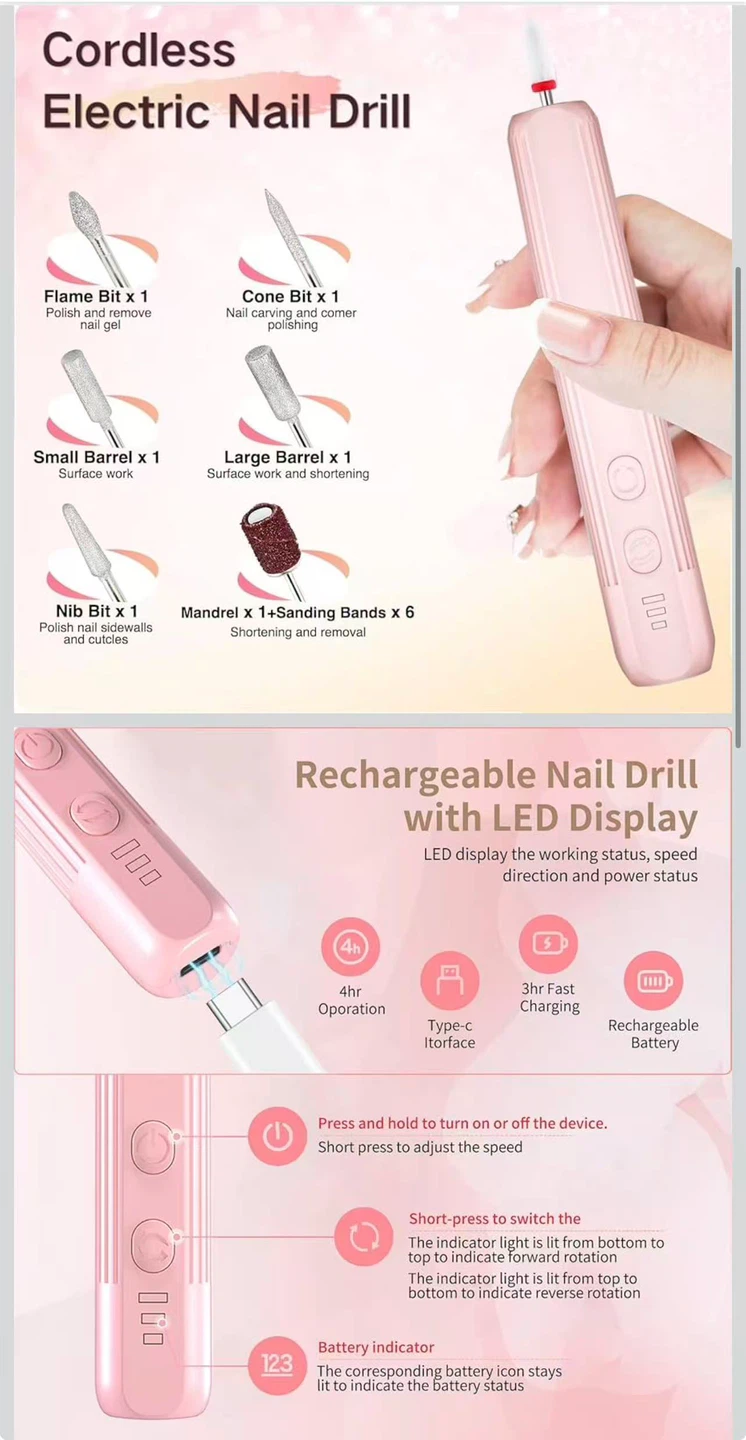 Electric Nail Drill YA03-001 Series - photo 2