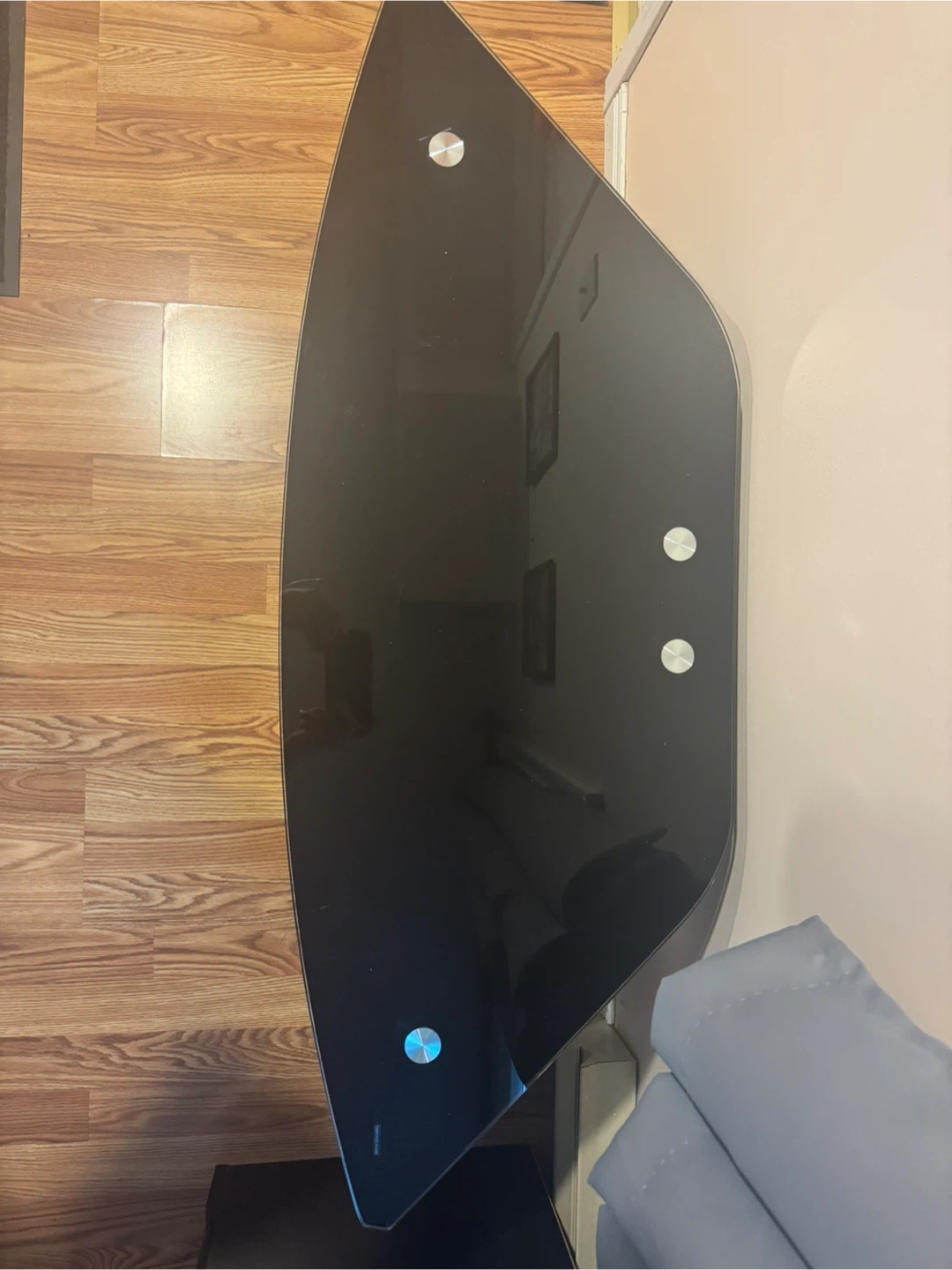 Black Glass TV Stand - photo 3