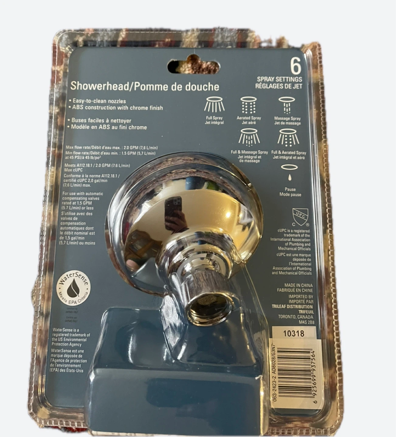 NEW! Showerhead: 6 Spray Settings - photo 2