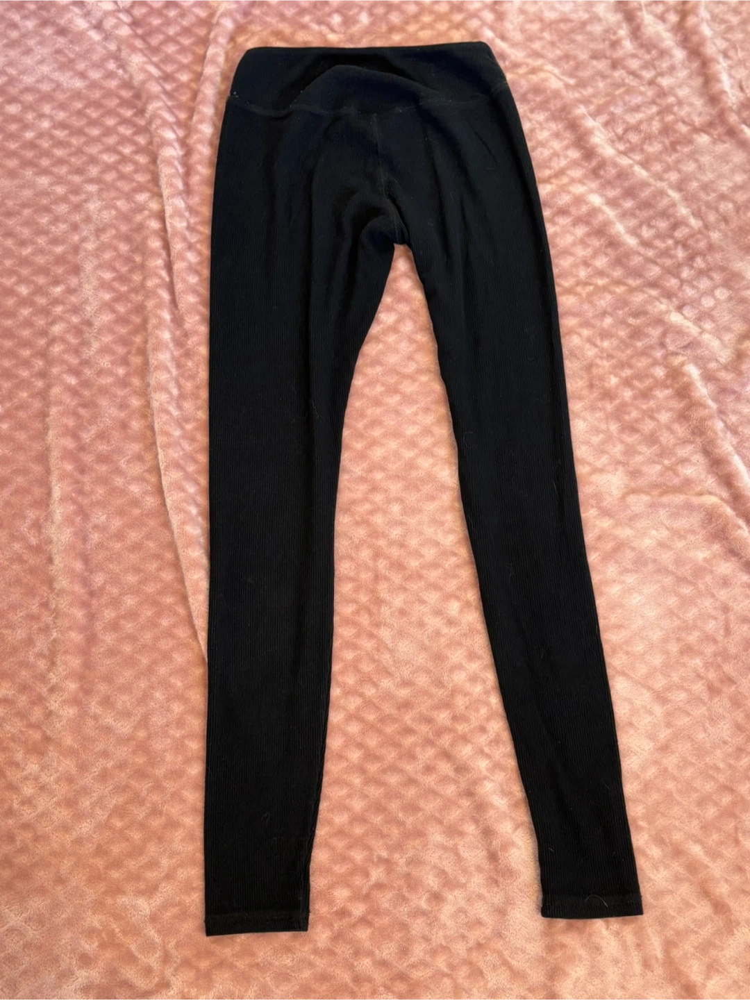 Brandy Melville Black Ribbed One Size Leggings - photo 2