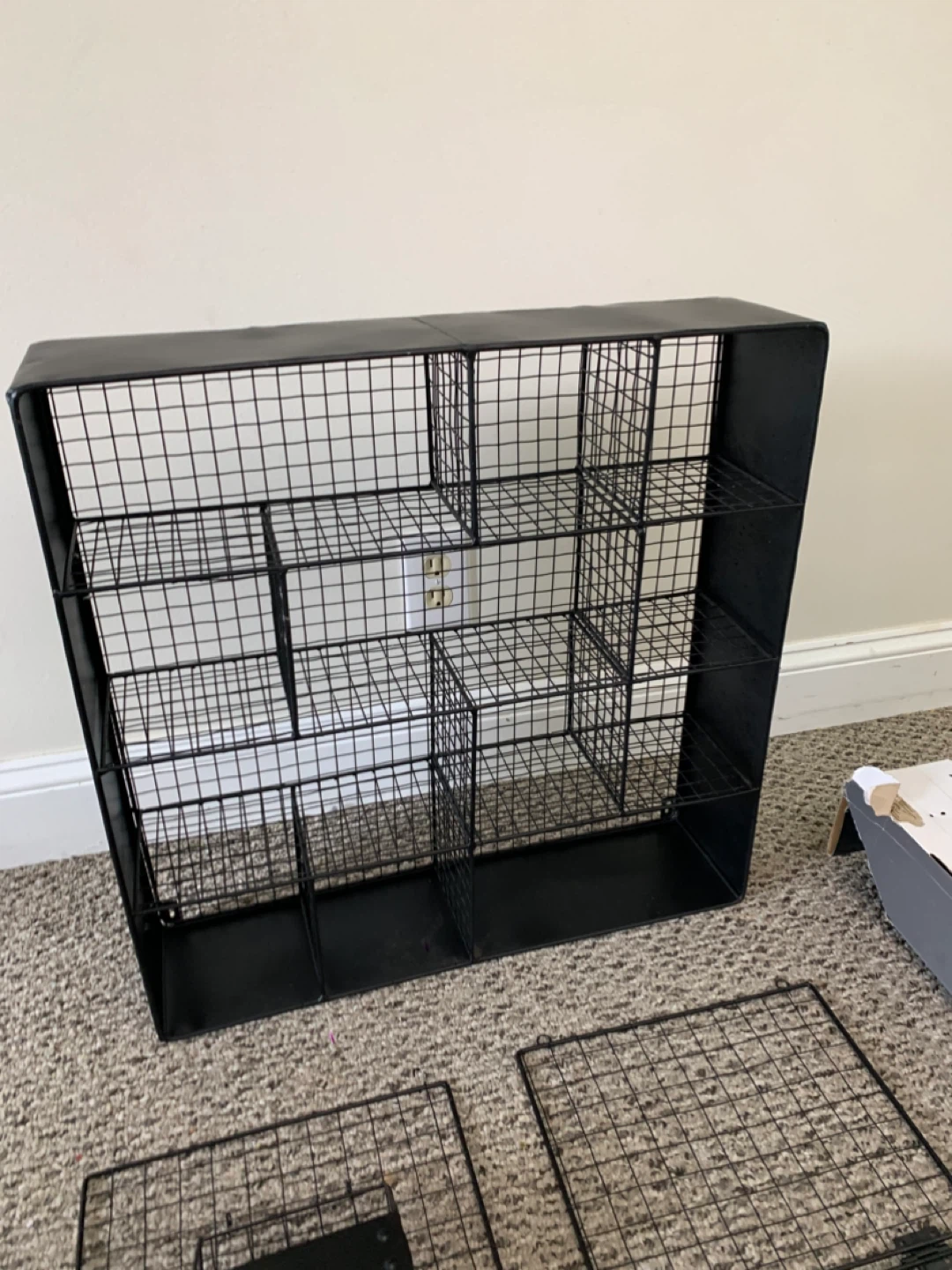 Storage Organizers / Black Metal Wall Organizer Shelf - photo 2