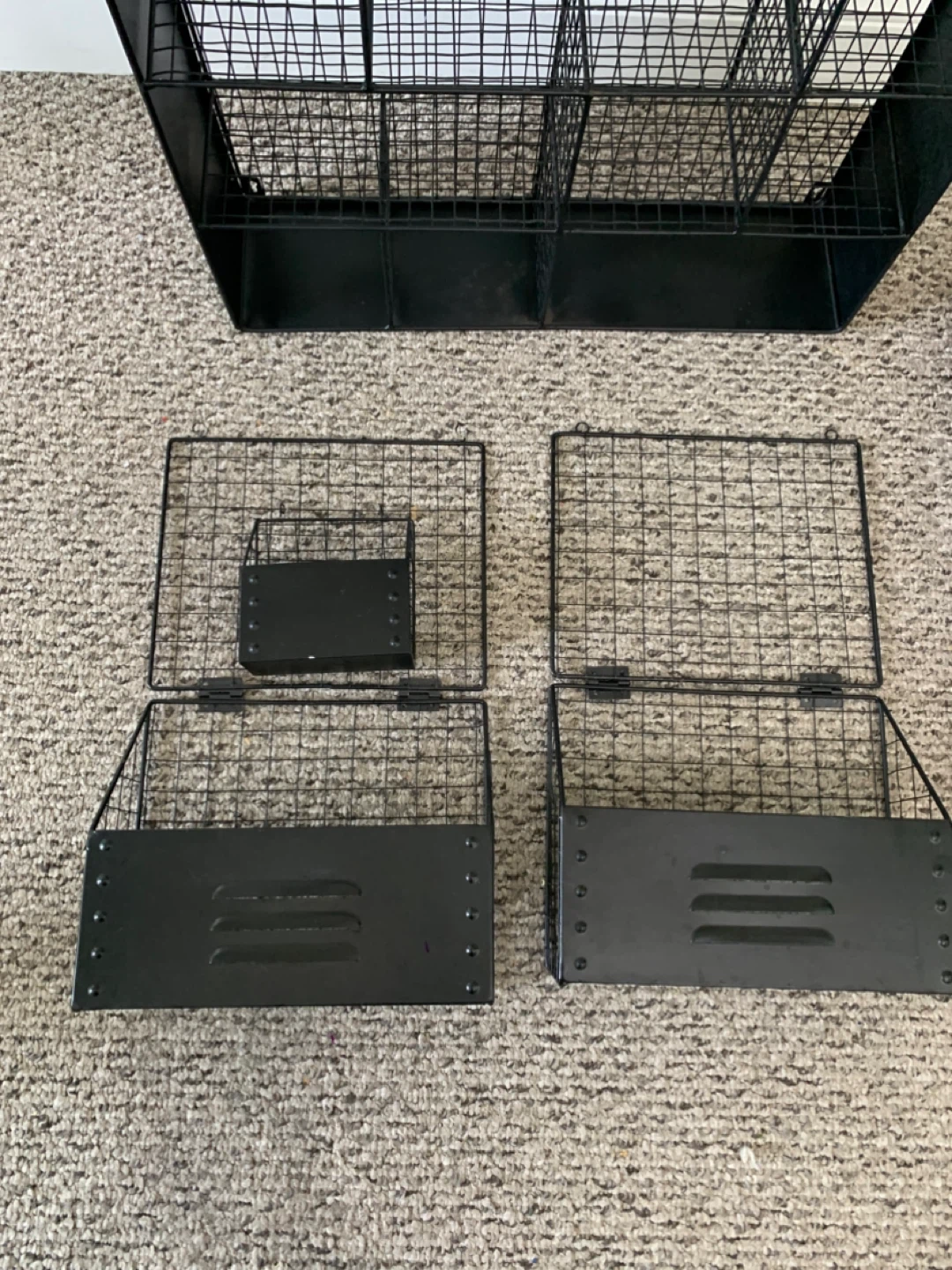 Storage Organizers / Black Metal Wall Organizer Shelf - photo 4