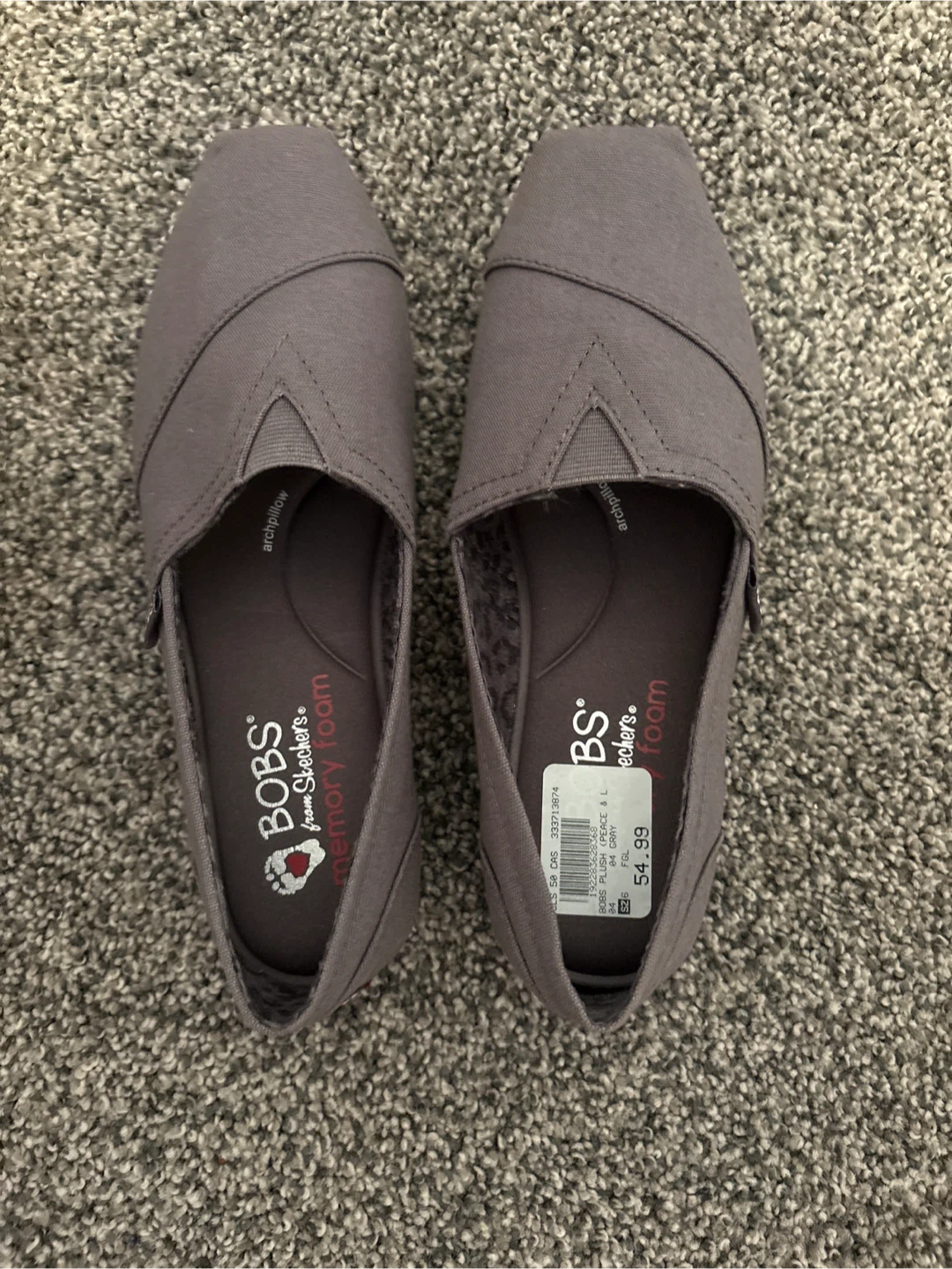 New BOBS Plush Peace & Love Shoes - Dark Gray - Women's 6