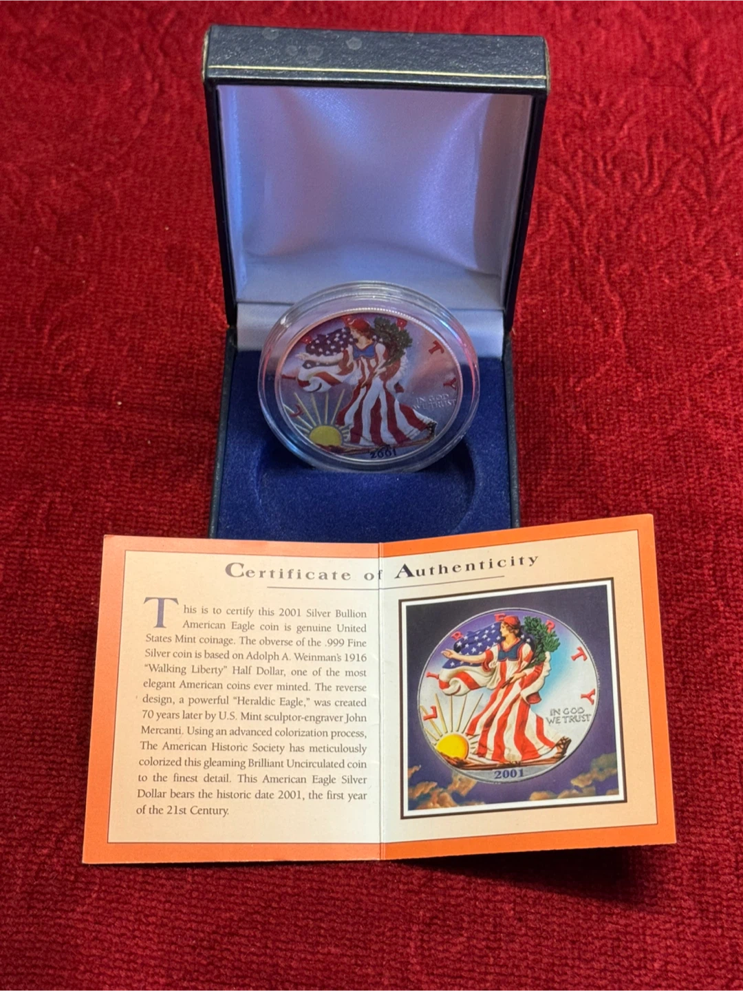 2001 American Eagle Silver Dollar Coin