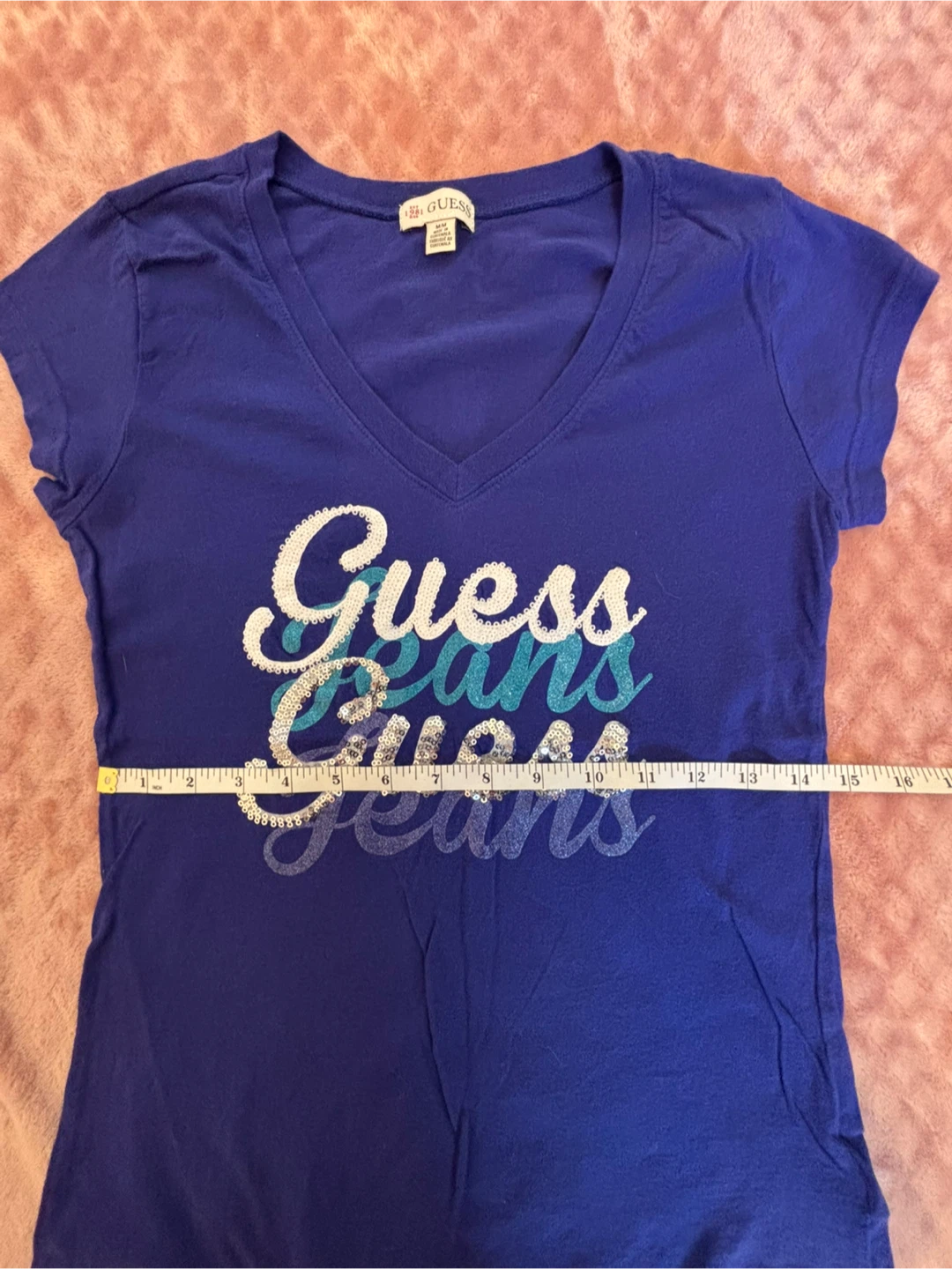 Guess Jeans V-Neck T-Shirt Size M - photo 3