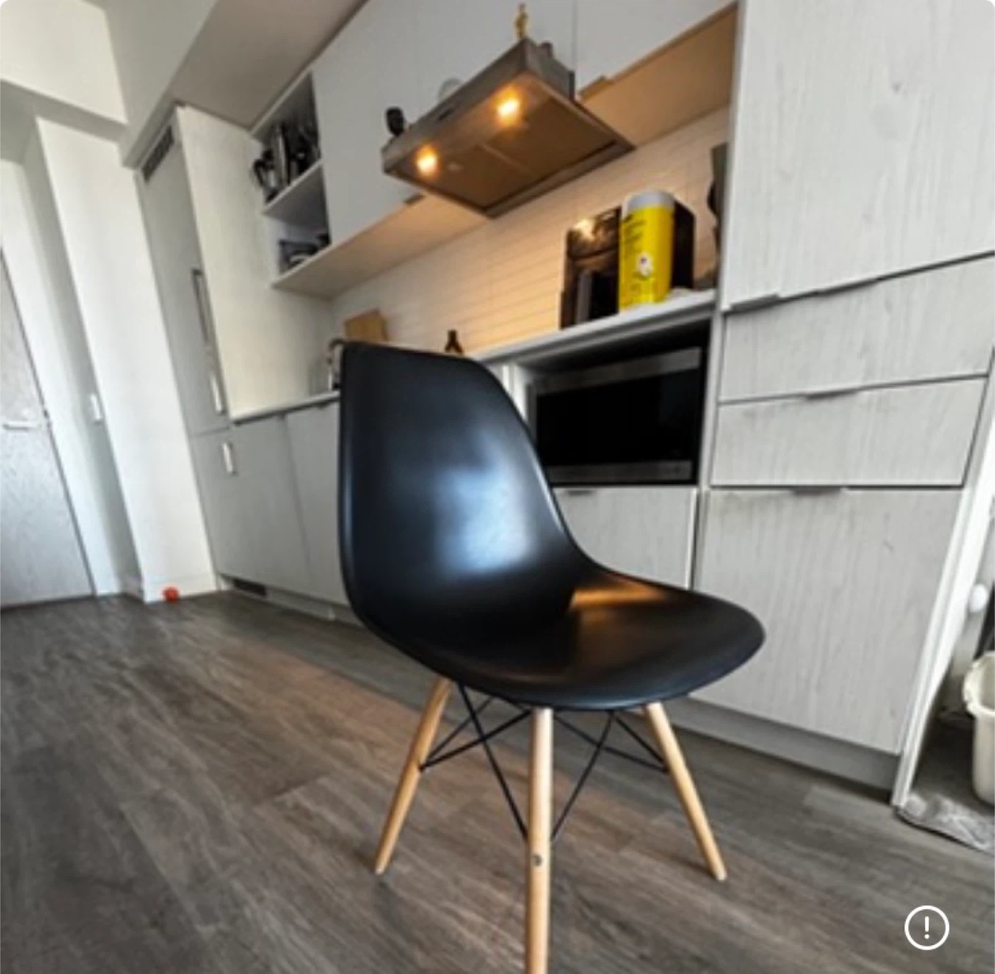 Black Dining Chair with Wooden Legs - photo 4