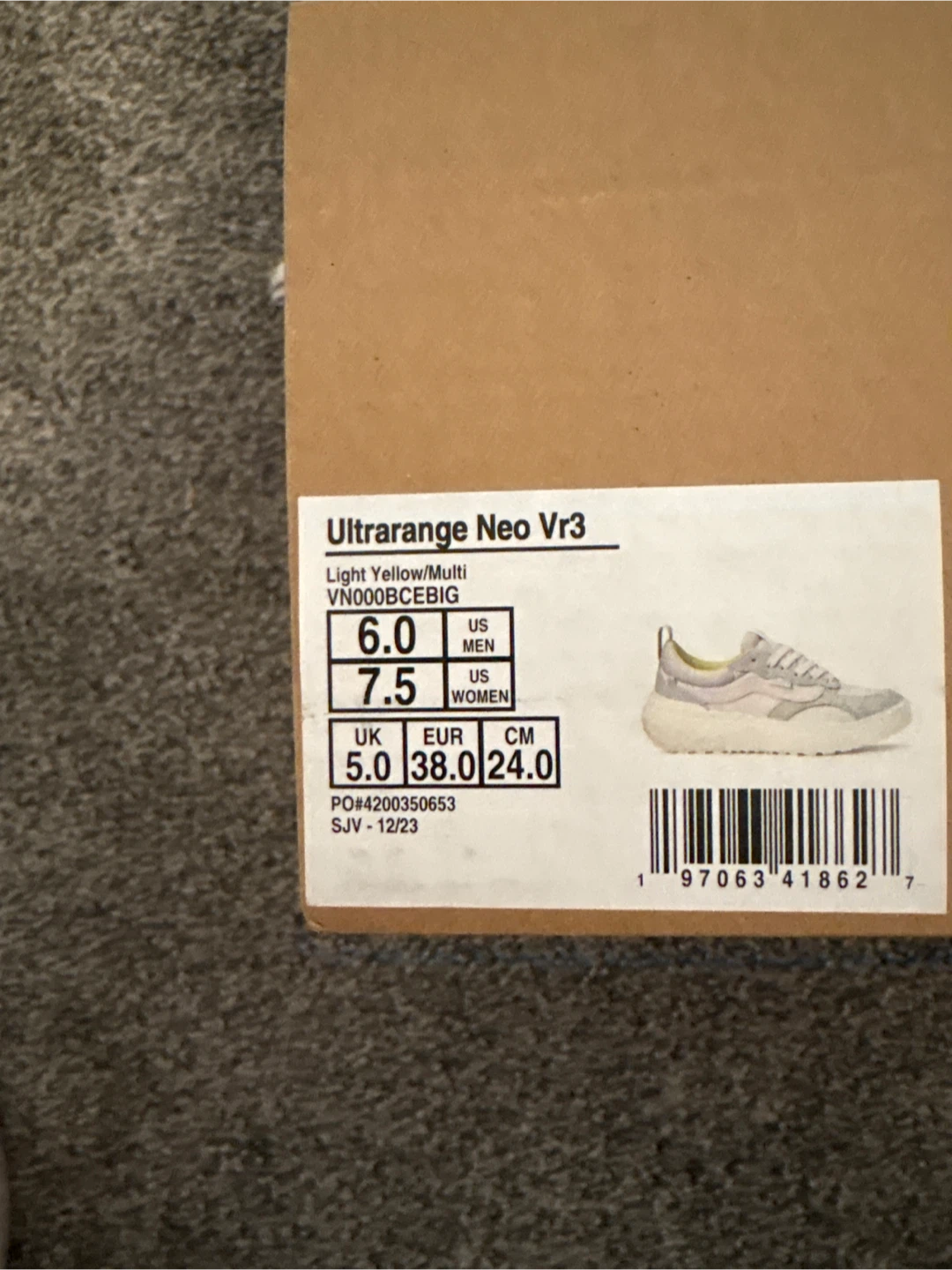 New Vans Ultrarange Neo Vr3 Light Yellow/Multi Sneakers - photo 3