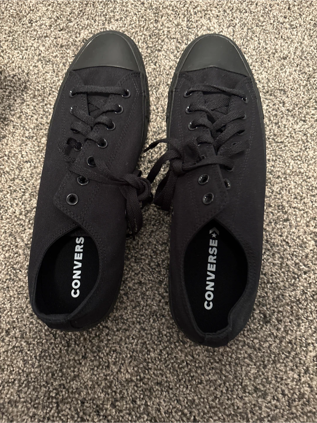 New Converse Chuck Taylor All Star Ox Black Monochrome Shoes