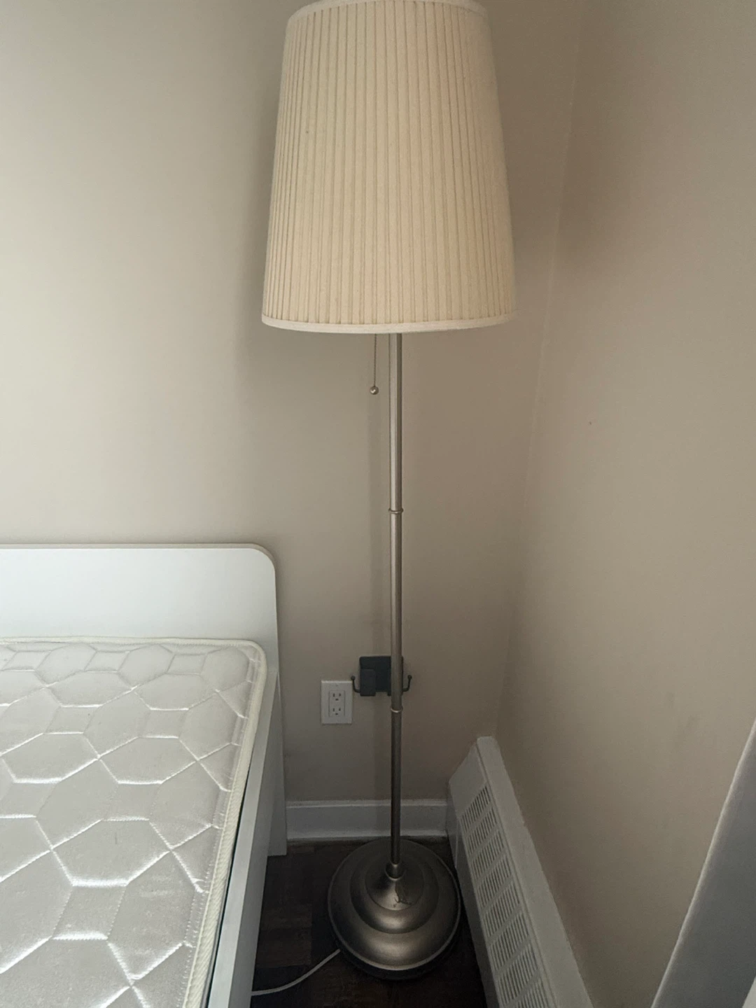 Floor Lamp with Pleated Shade