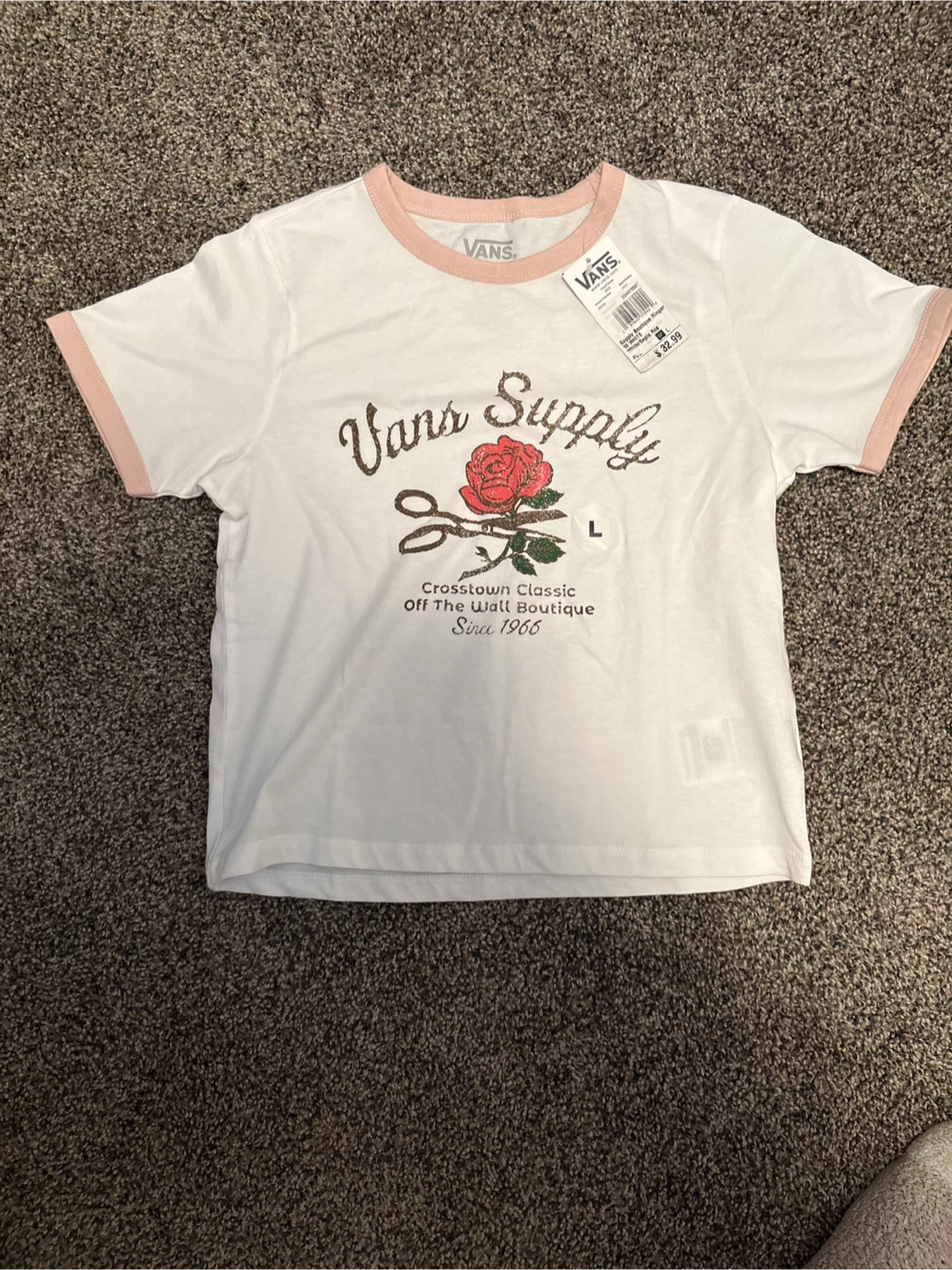 Girls Vans Off The Wall Boutique Graphic T-Shirt