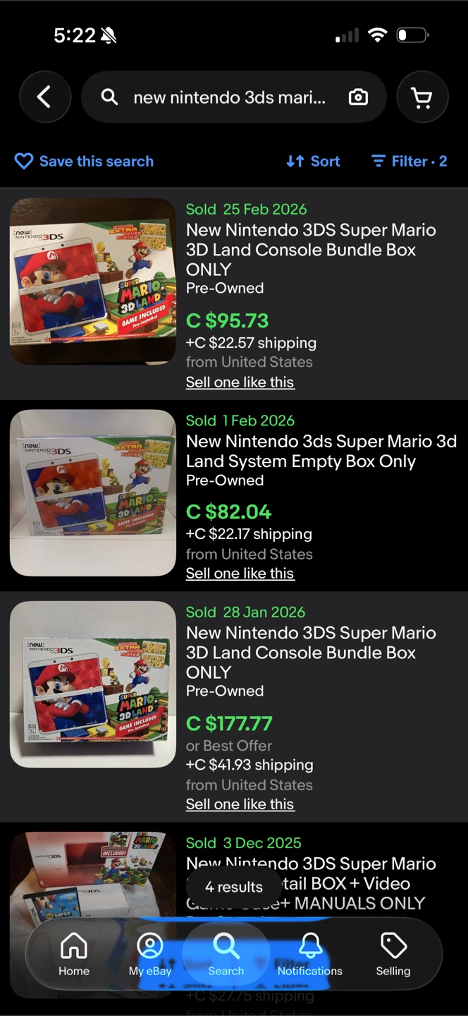 Nintendo 3DS Super Mario 3D BOX ONLY - photo 2