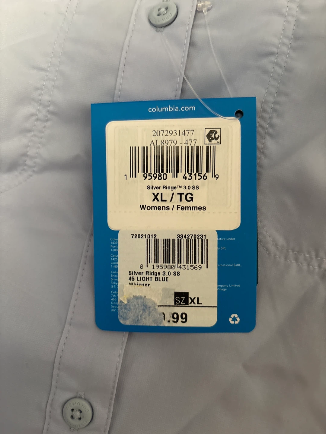 New Columbia Silver Ridge Women's Shirt XL/TG - Light Blue - photo 2
