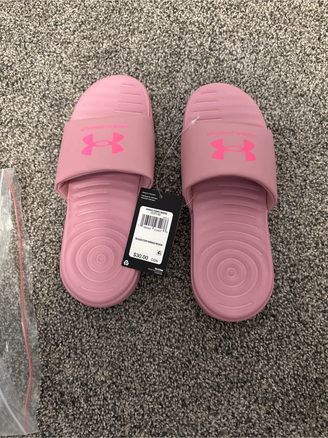 New Under Armour Pink Slides - Women's