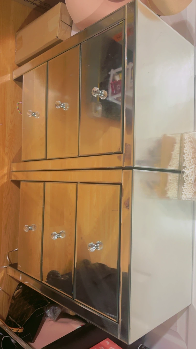 Mirrored Nightstand Set - photo 2