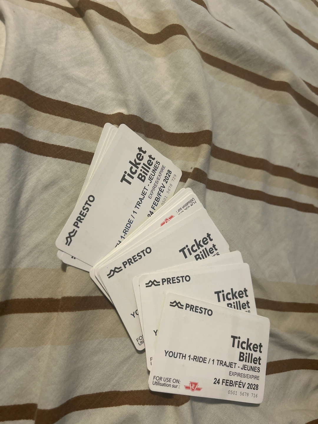 PRESTO Youth 1-Ride Tickets (Expires 2028)10 for 25$