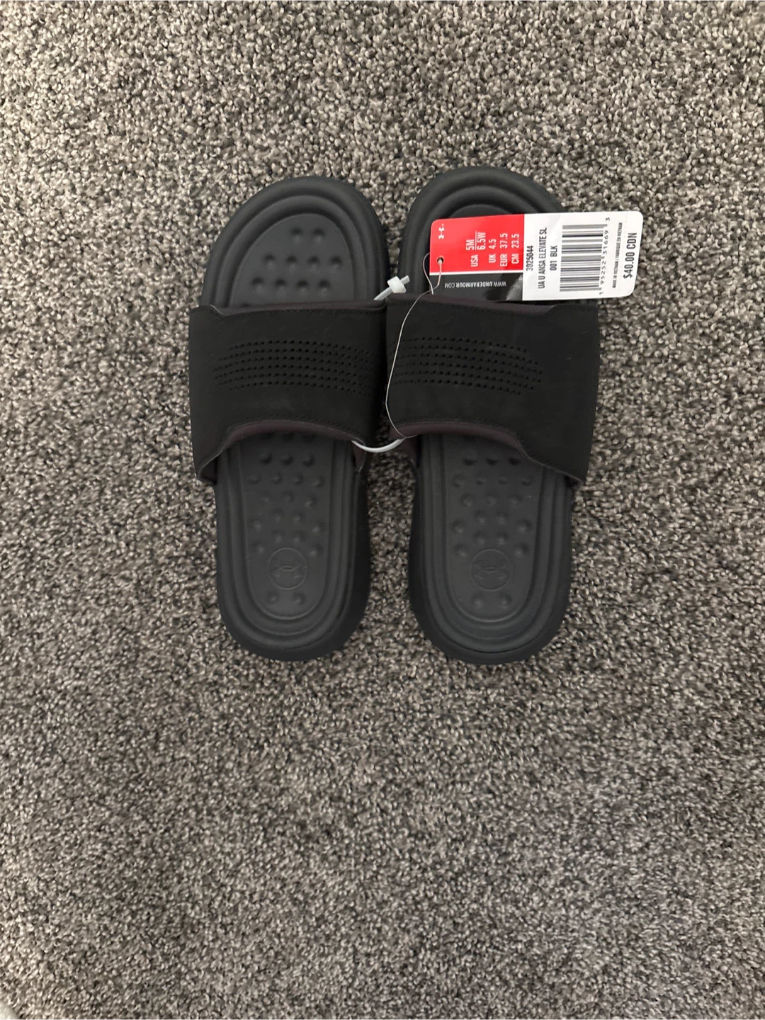 New Under Armour UA U ANSA ELEVATE SL Black Slides Size 6.5W