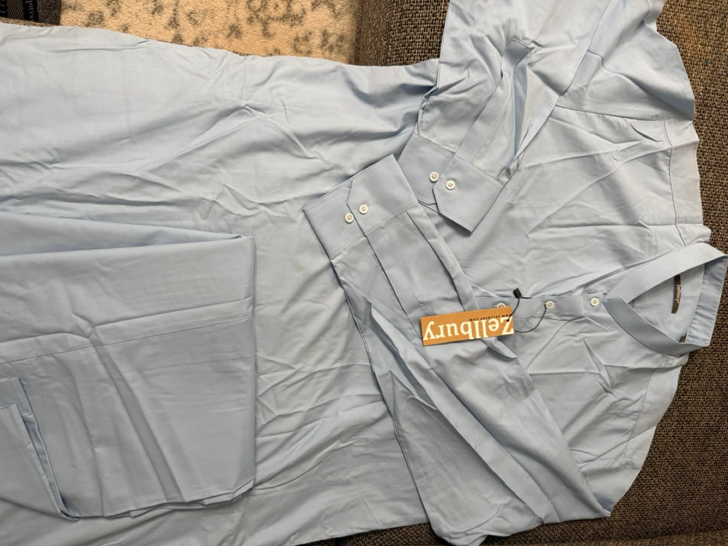 Zellbury Men's Light Blue Kurta Set - Size XL