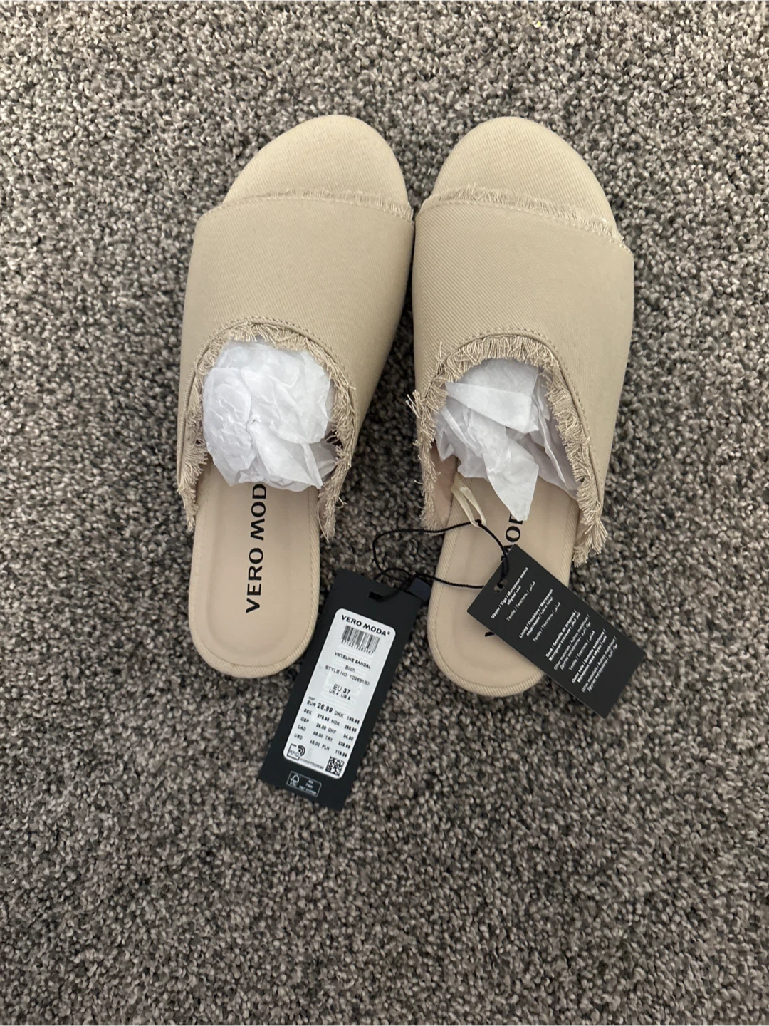 New Vero Moda Women's VWTELINE Bandal Sandals Size EU 37