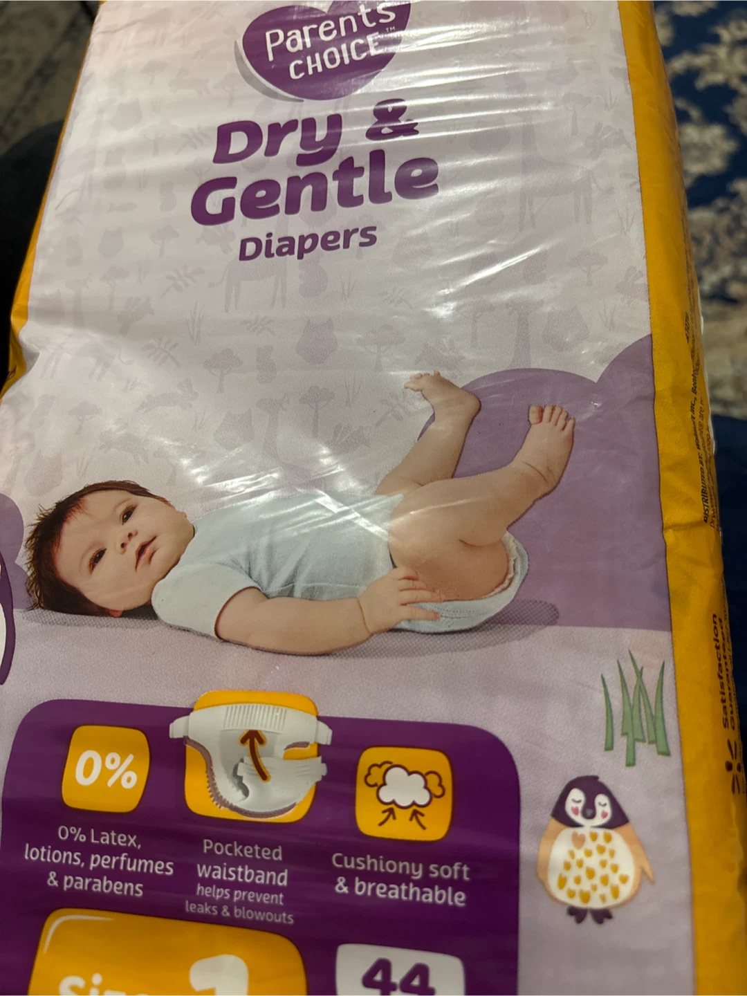 Parents Choice Dry & Gentle Diapers Size 4 (44 count)