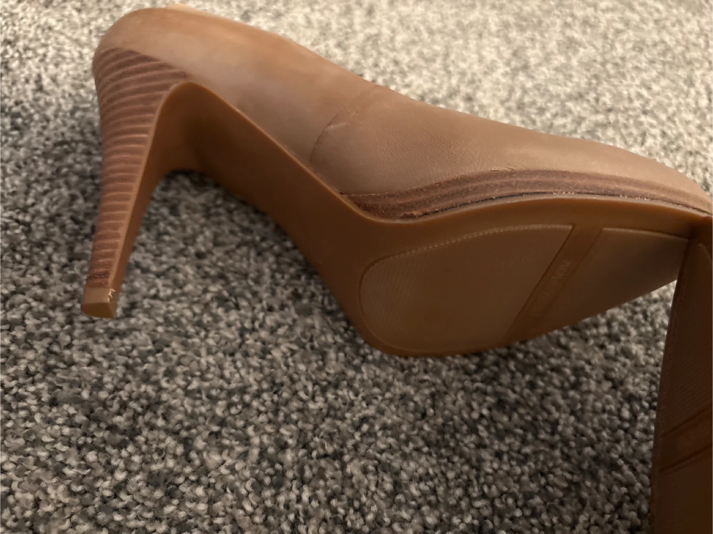 Worn Once Nine West Women's Tan Faux Leather Pumps Heels - photo 3