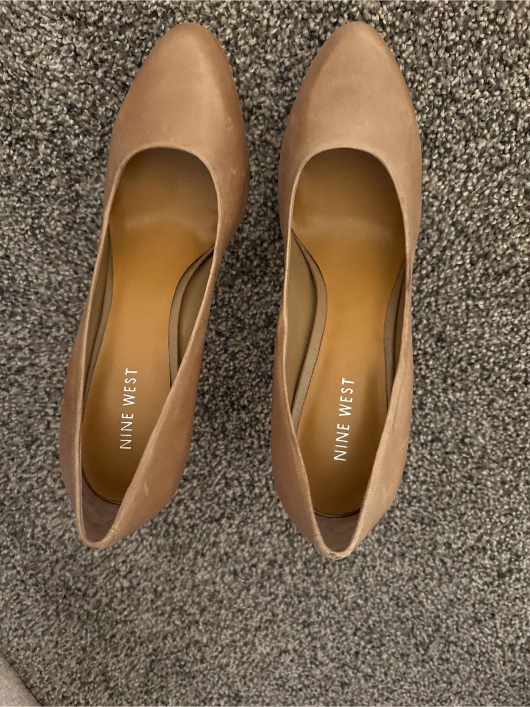 Worn Once Nine West Women's Tan Faux Leather Pumps Heels - photo 2