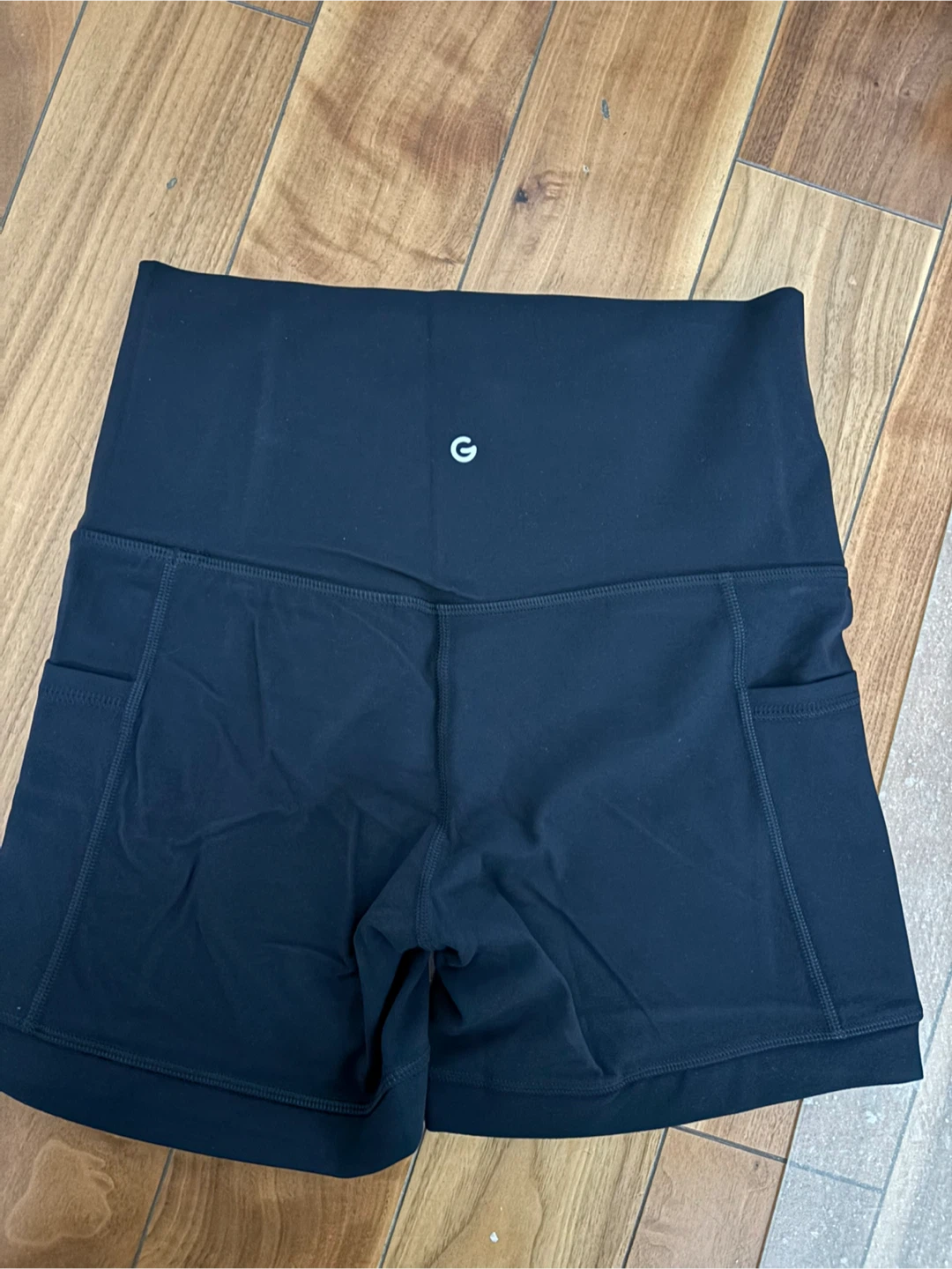 S Black High-Waisted Pocket Shorts