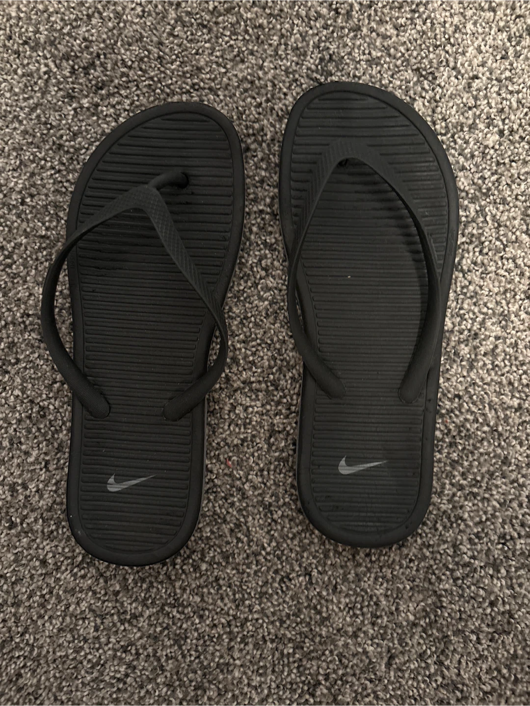Nike Black Flip Flops Size 8