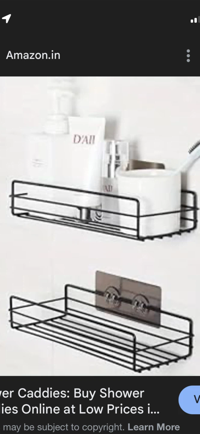 Black Metal Shower Caddy Shelf $3 each