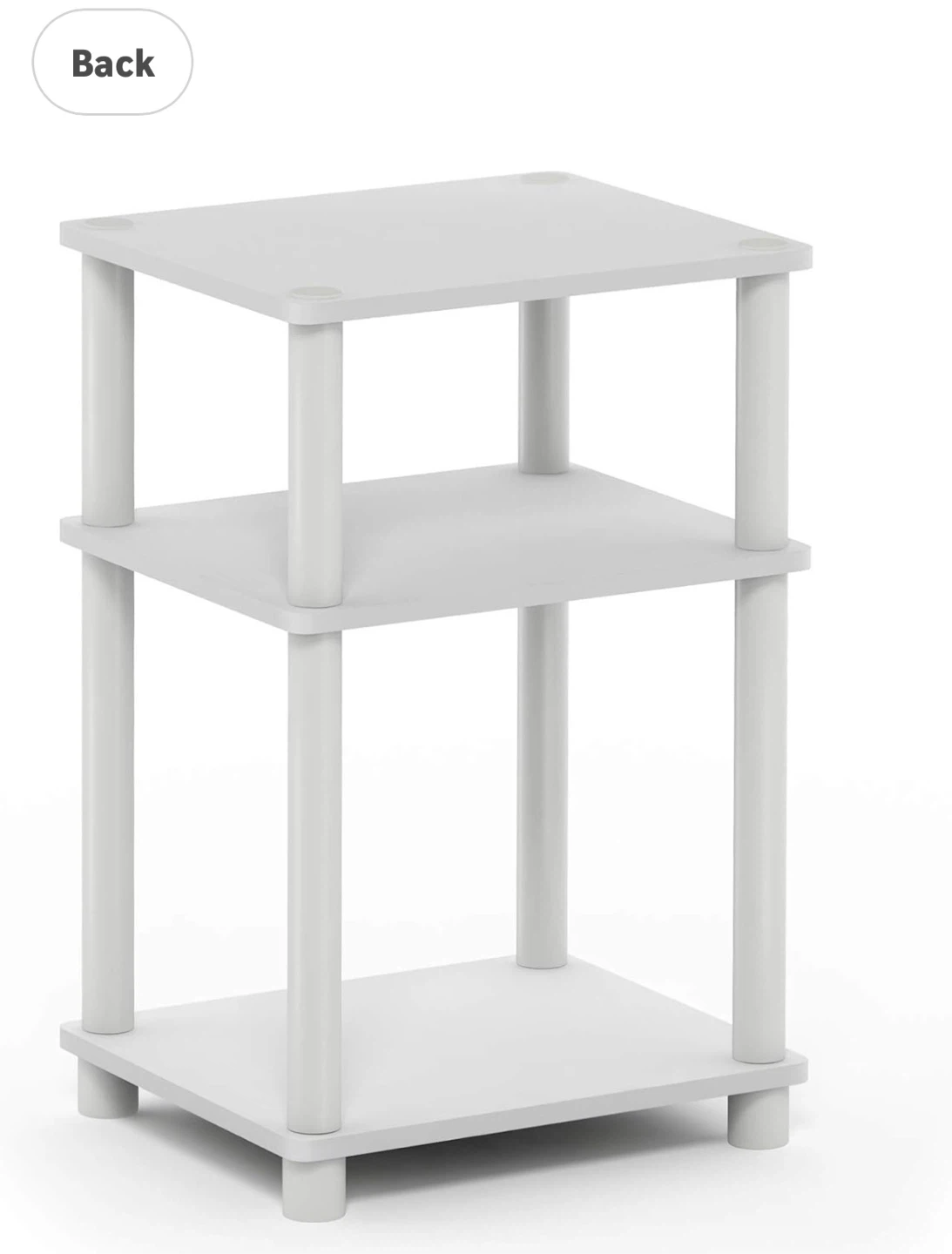 White 3-Tier Storage Shelf Stand - photo 3