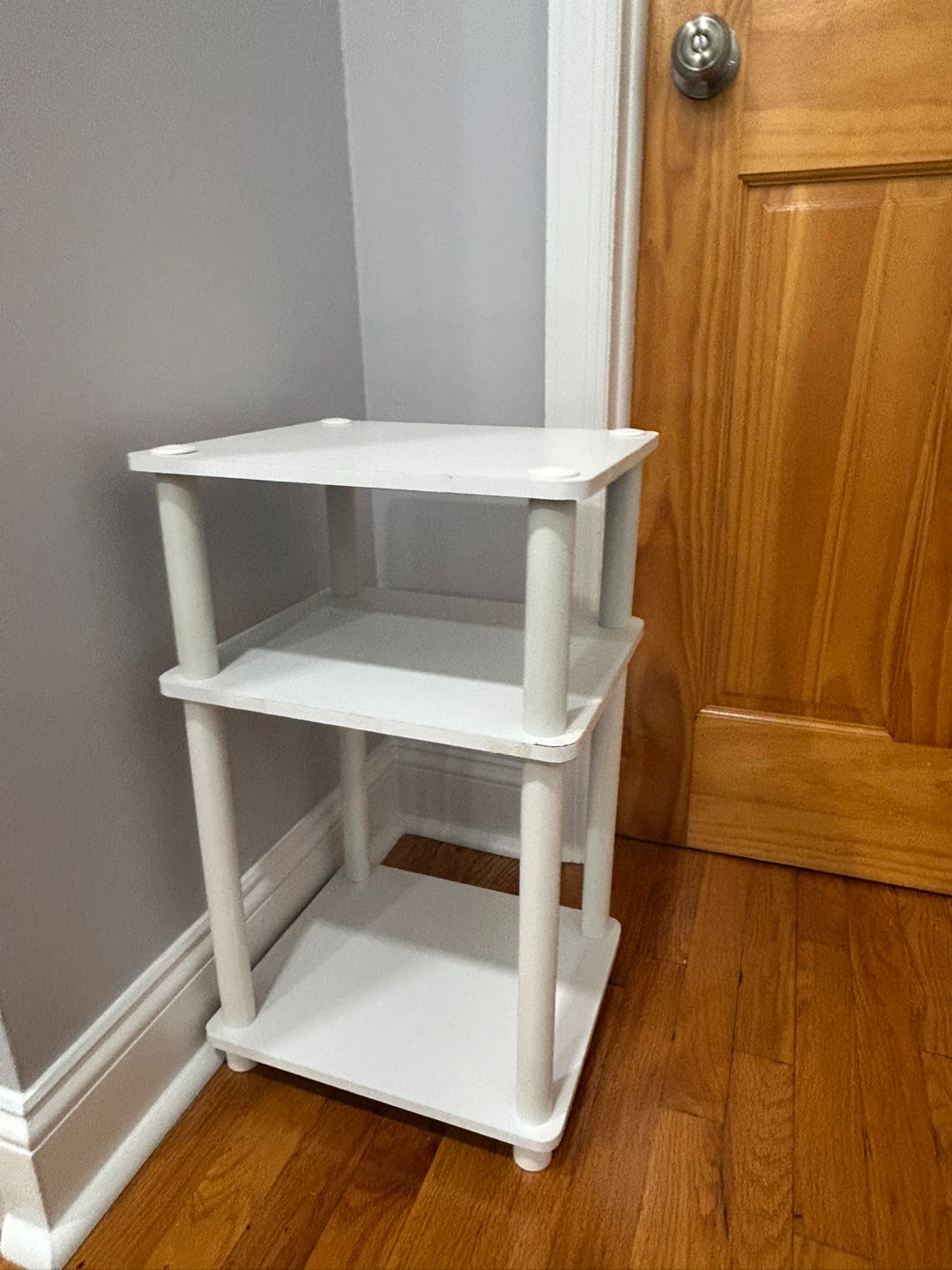 White 3-Tier Storage Shelf Stand - photo 2