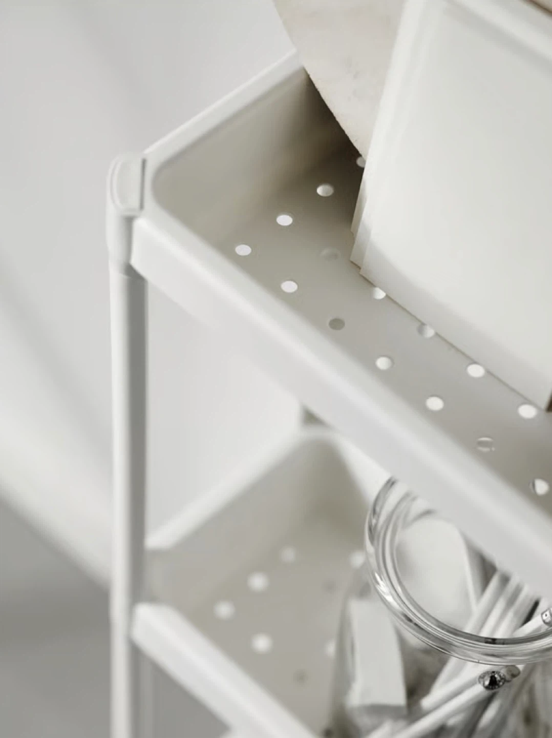 White 3-Tier Rolling Storage Cart - photo 4